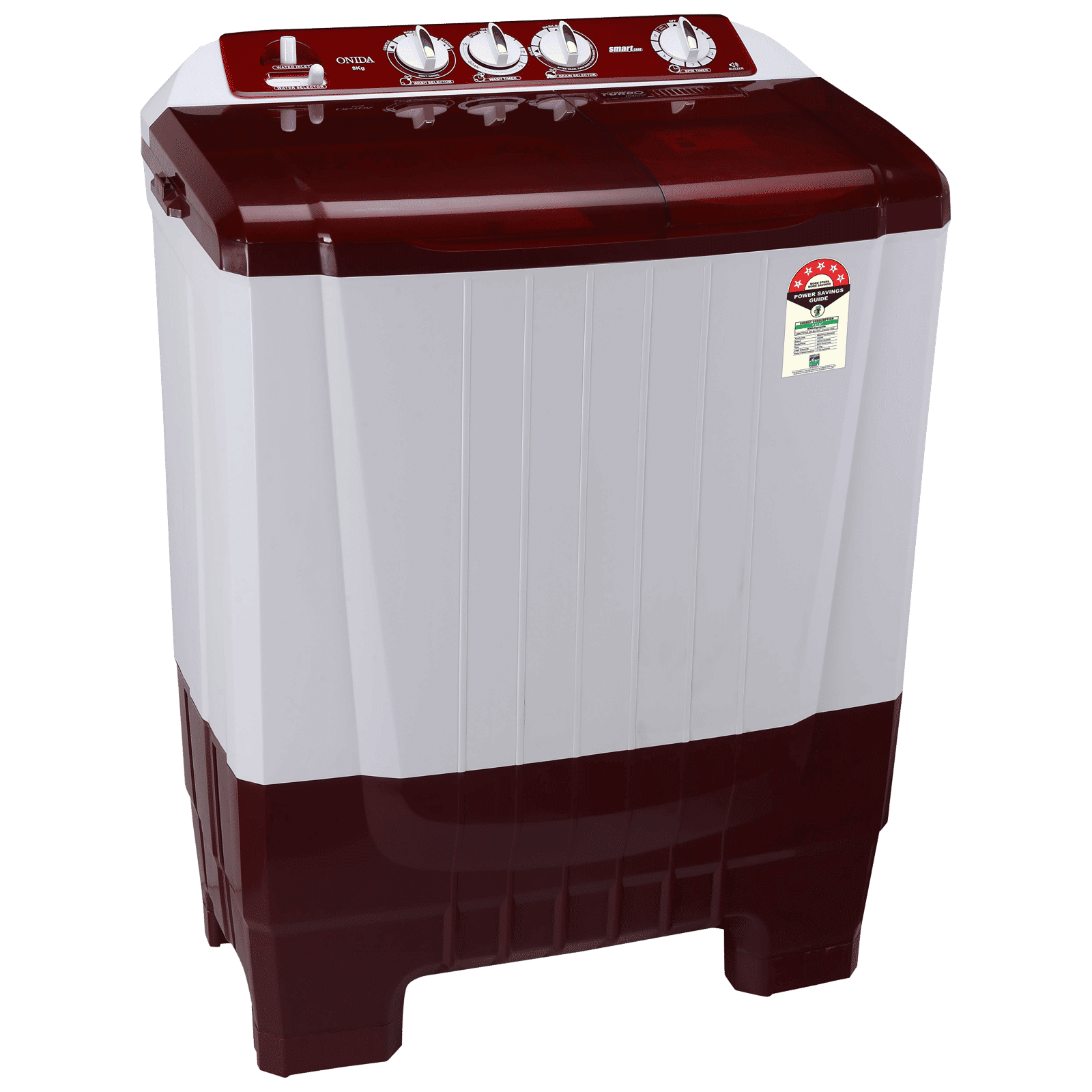 ONIDA 8 kg 5 Star Semi Automatic Washing Machine with Magic Filter (S80SCTR, Lava Red)_5