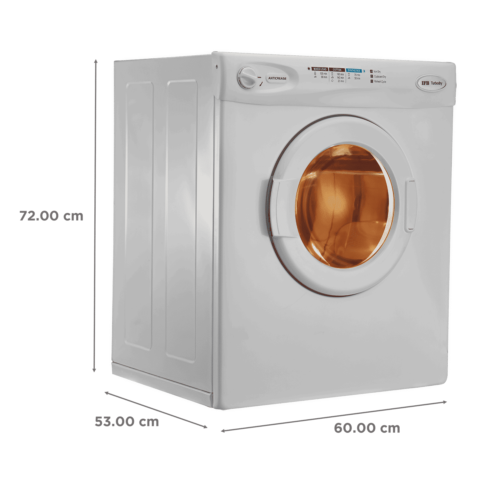 IFB 5.5 kg 5 Star Fully Automatic Front Load Dryer (TURBO DRY 550, Lint Filter, White)_3