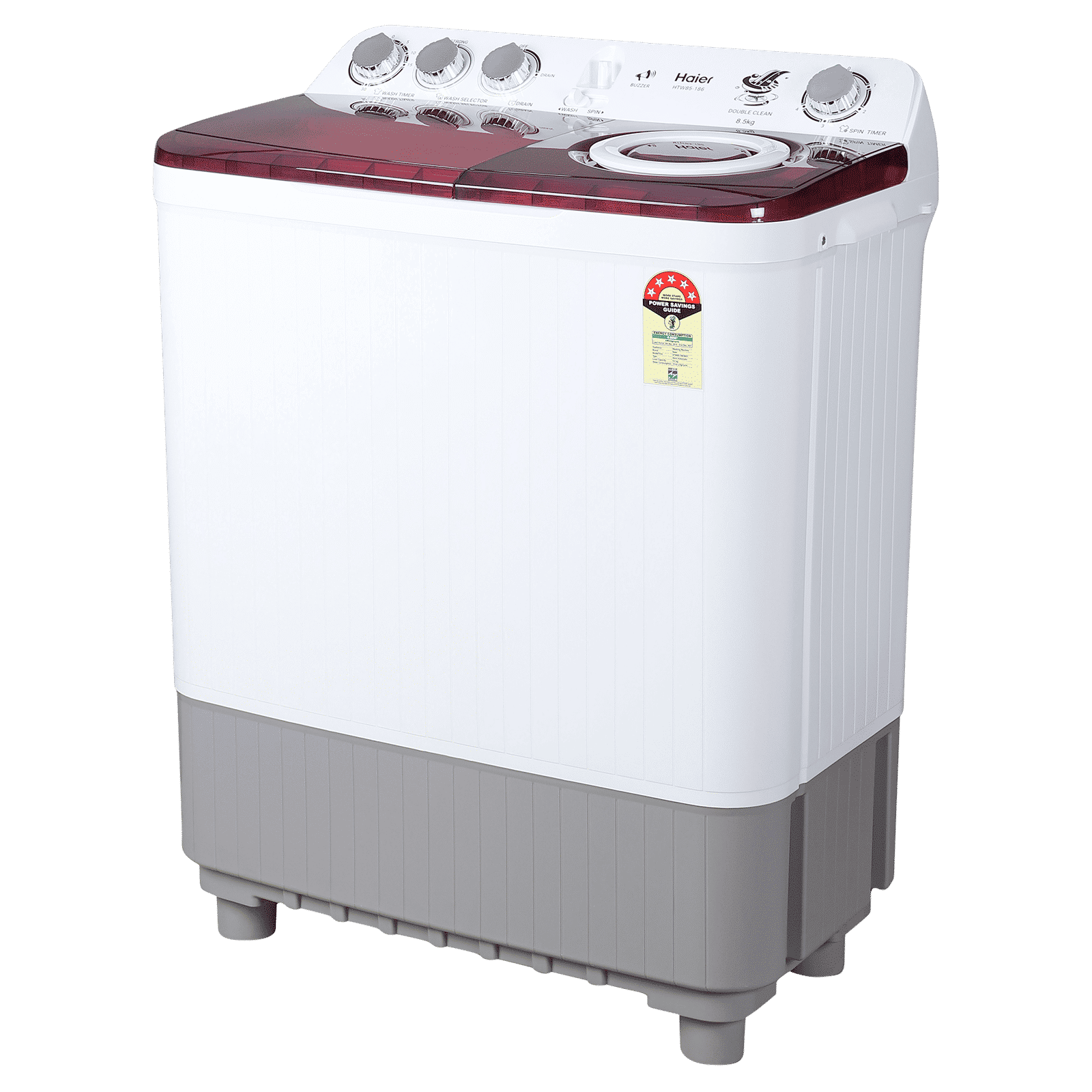 Haier 8.5 kg 5 Star Semi Automatic Washing Machine with 4D Magic Filter (HTW85-186S, Titanium Grey) Haier 8.5 kg 5 Star Semi Automatic Washing Machine with 4D Magic Filter (HTW85-186S, Titanium Grey)_6