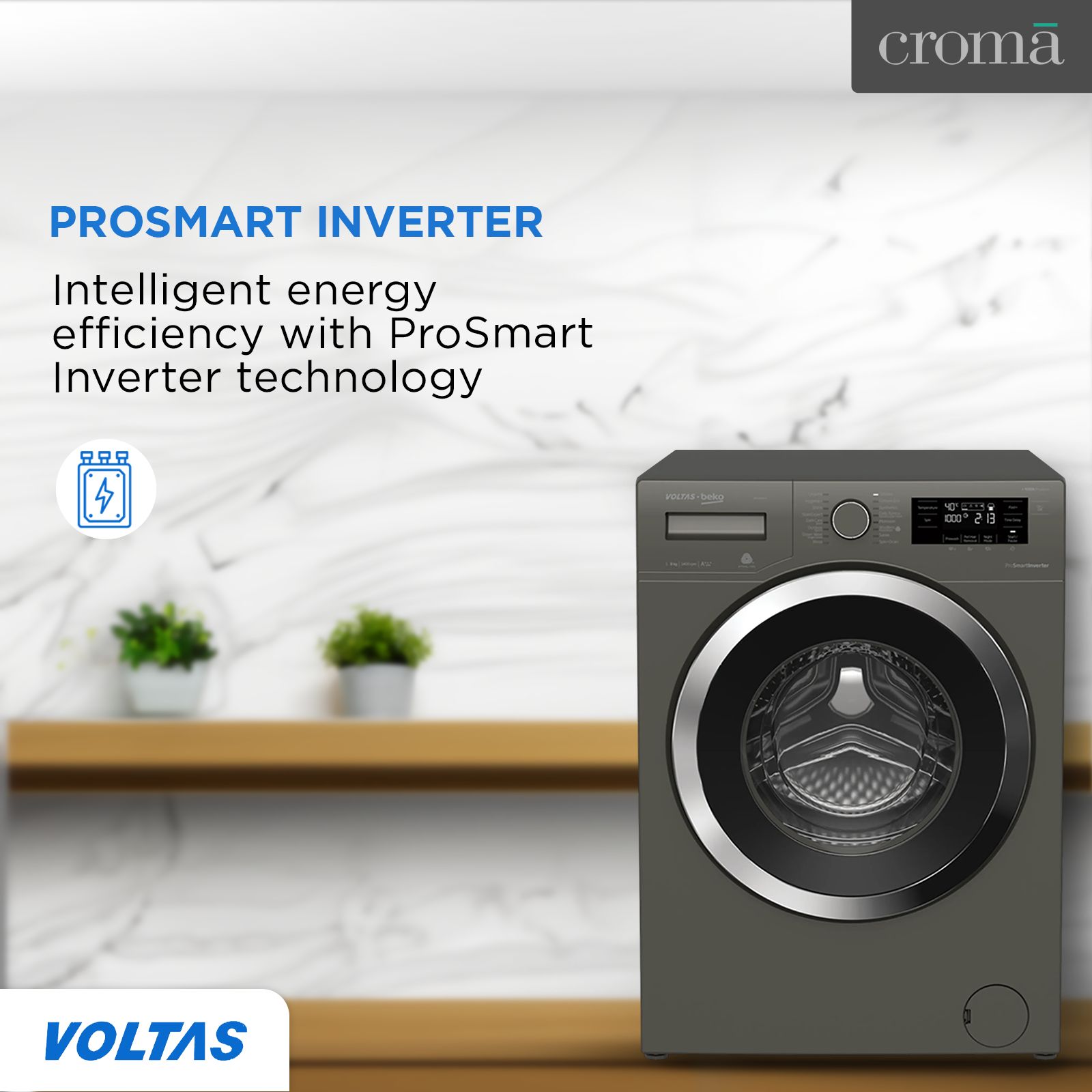 Voltas Beko 8 kg Inverter Fully Automatic Front Load Washing Machine (WFL80M, In-Built Heater, Manhattan Grey) Voltas Beko 8 kg Inverter Fully Automatic Front Load Washing Machine (WFL80M, In-Built Heater, Manhattan Grey)_11