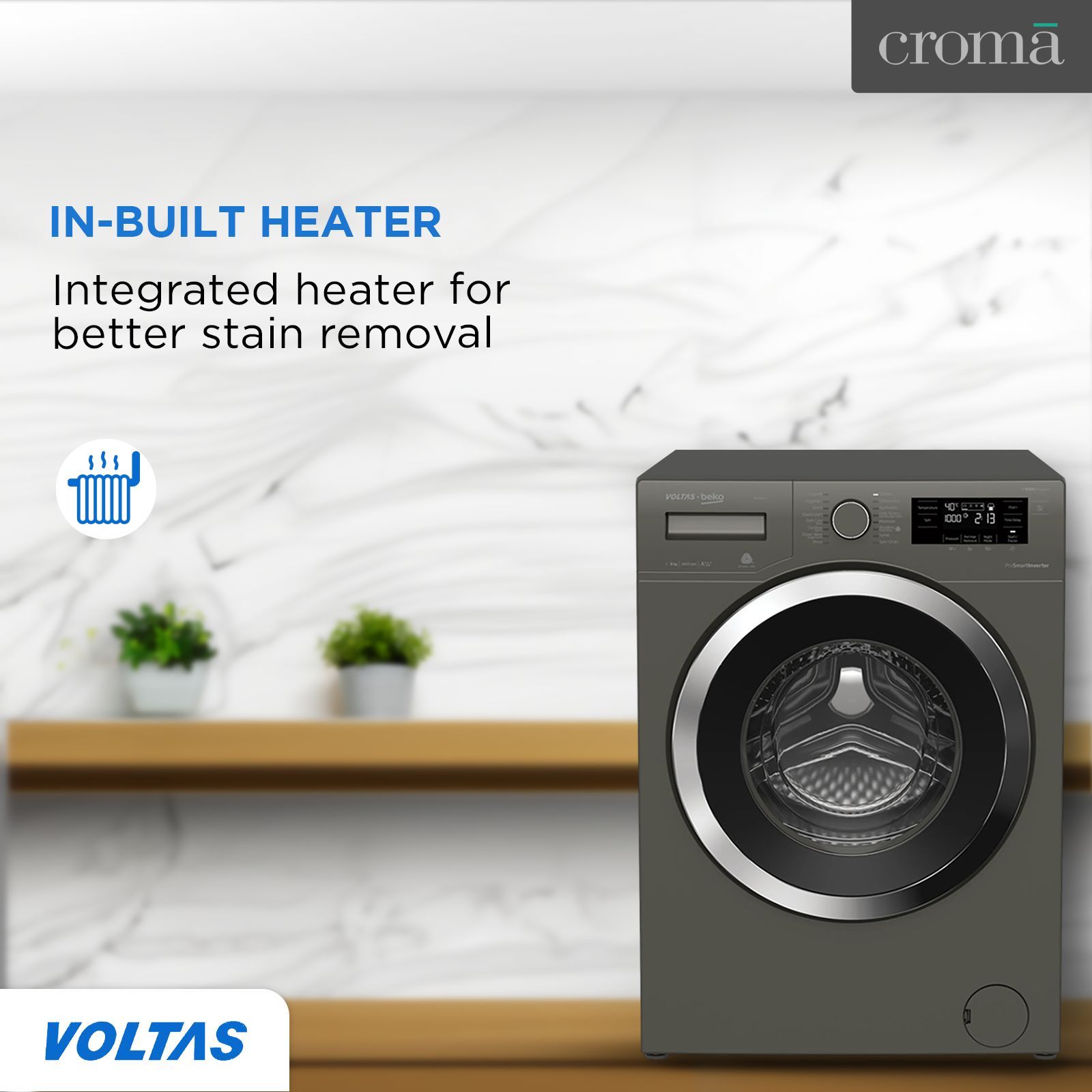 Voltas Beko 8 kg Inverter Fully Automatic Front Load Washing Machine (WFL80M, In-Built Heater, Manhattan Grey) Voltas Beko 8 kg Inverter Fully Automatic Front Load Washing Machine (WFL80M, In-Built Heater, Manhattan Grey)_12