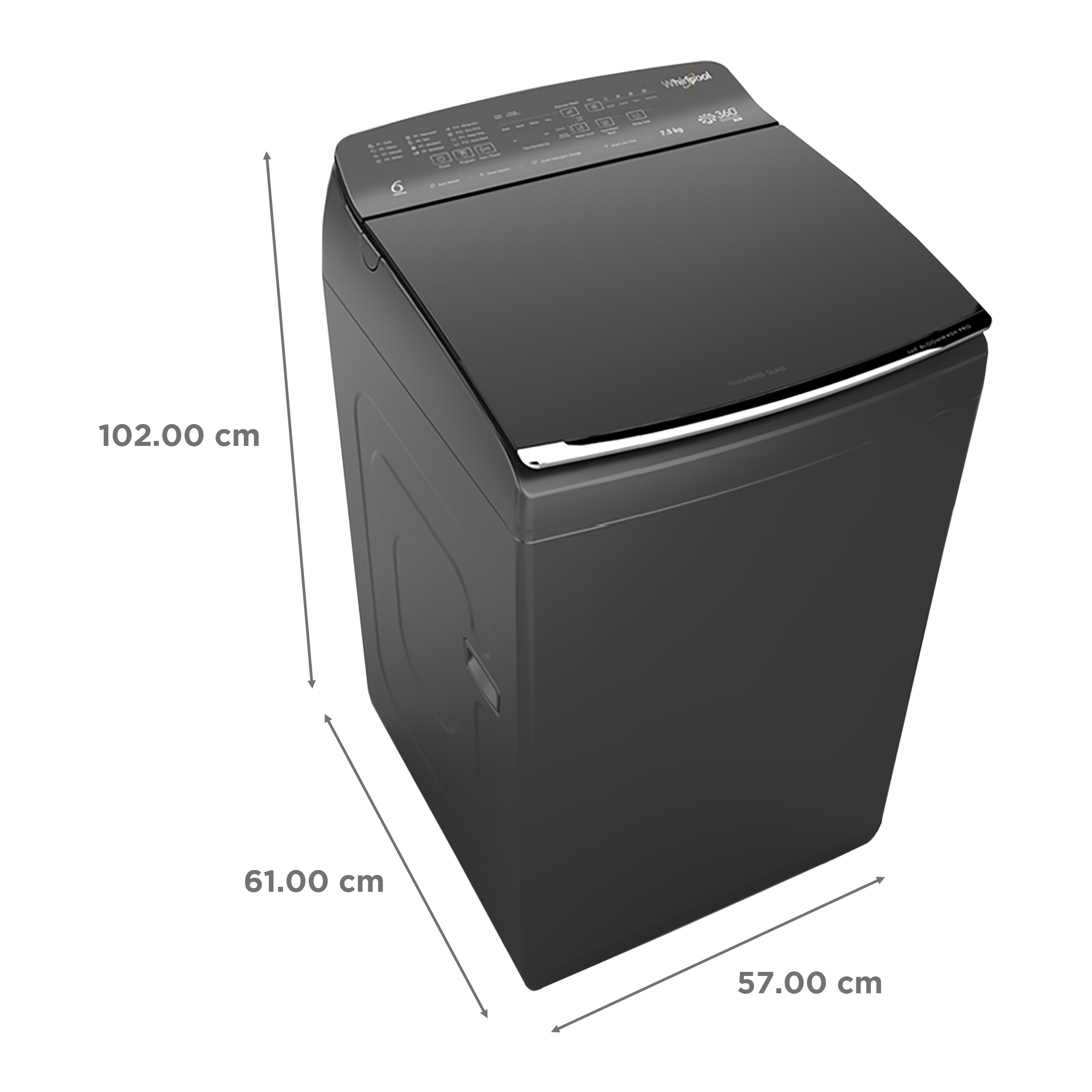 Whirlpool 9.5 kg 5 Star Inverter Fully Automatic Top Load Washing Machine (360 Degree Bloomwash Pro, 31331, In-Built Heater, Graphite)_3