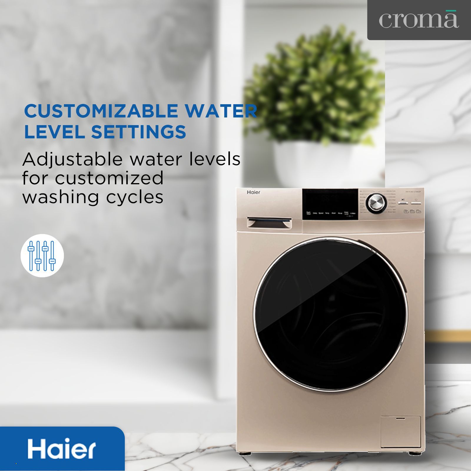 Haier 7 kg Fully Automatic Front Load Washing Machine (HW70-BD12636GNZP, Steam Wash Technology, Champagne Gold)_8