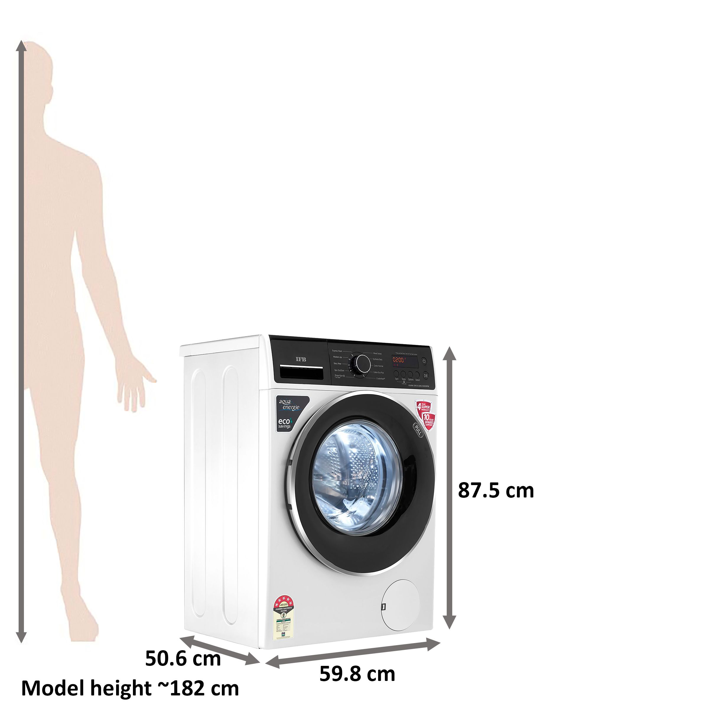 IFB 6.5 kg 5 Star Fully Automatic Front Load Washing Machine (Elena ZXS, In-Built Heater, Silver)_2