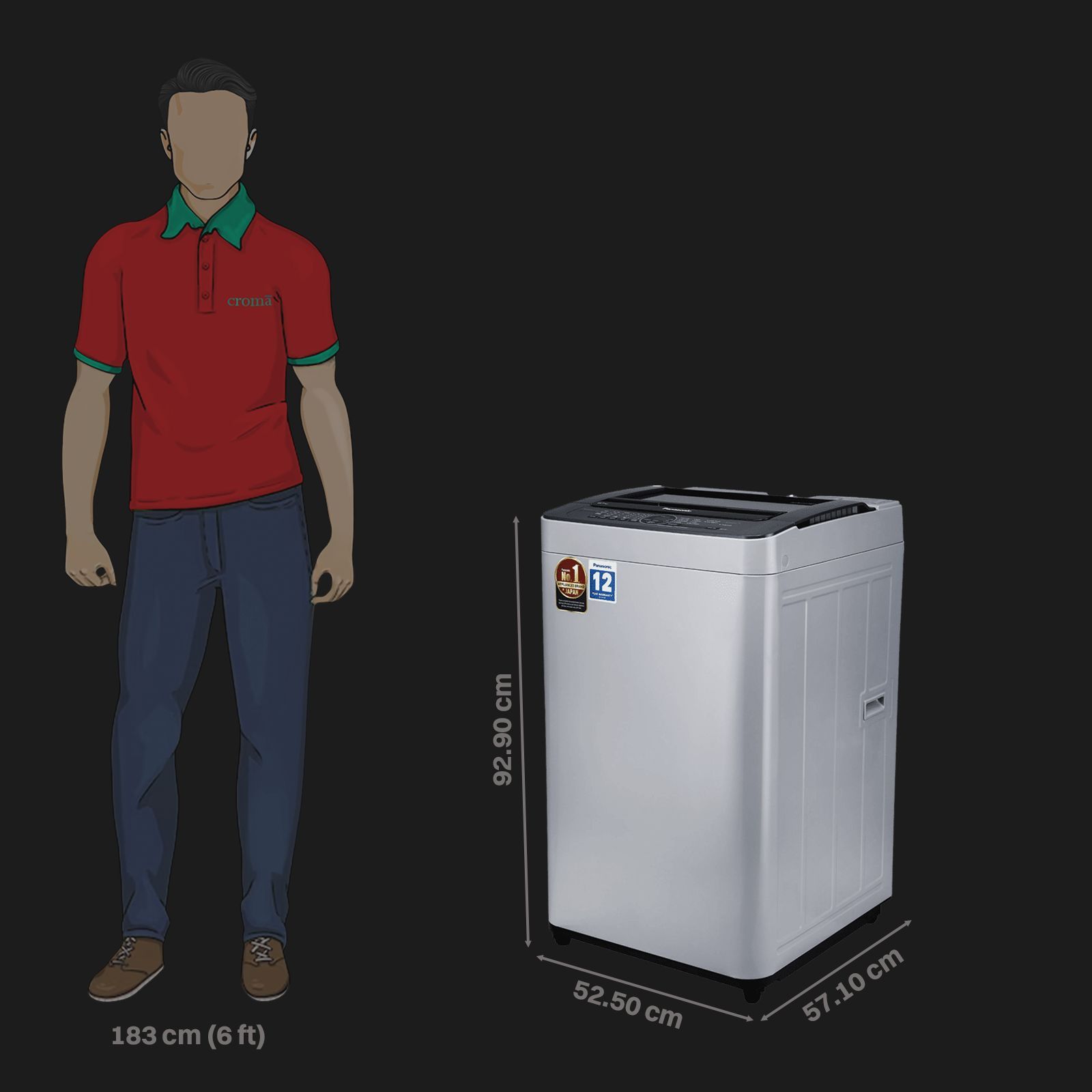 Panasonic 6.7 Kg Fully Automatic Top Loading Washing Machine (NA-F67BH8MRB, Middle Free Silver)_2