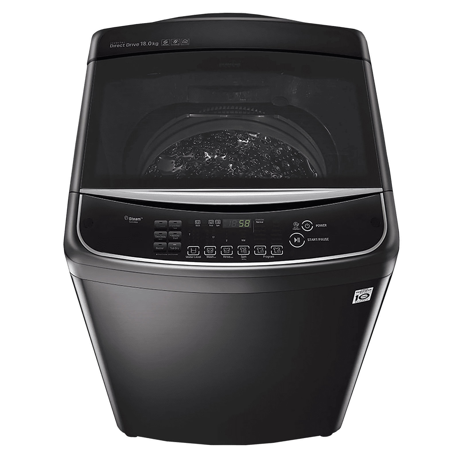 LG 18 kg 5 Star Inverter Fully Automatic Top Load Washing Machine (THD18STB.ABLPEIL, Steam Wash Technology, Black)_15
