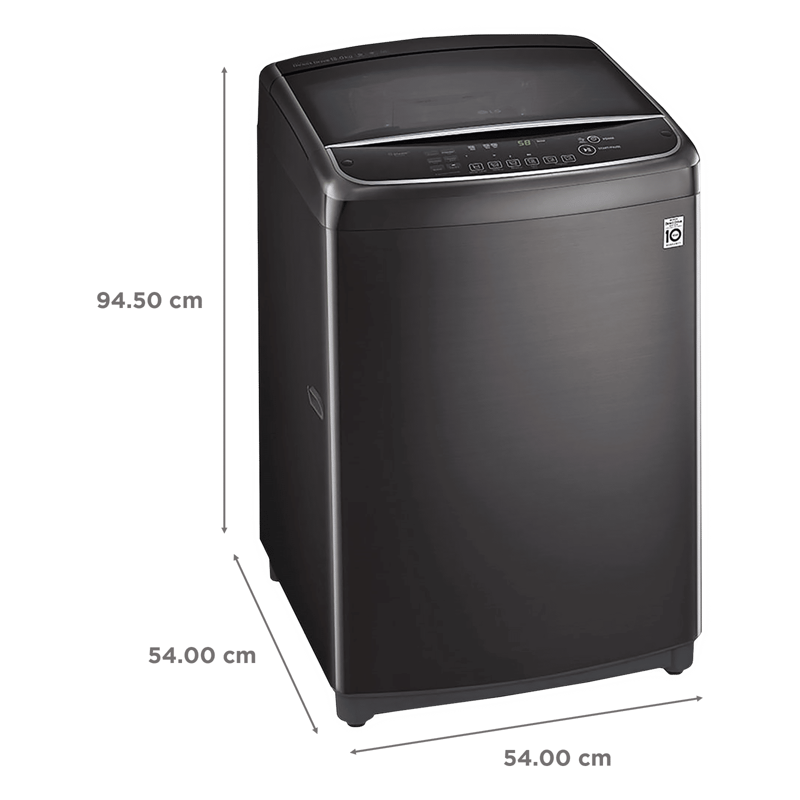 LG 18 kg 5 Star Inverter Fully Automatic Top Load Washing Machine (THD18STB.ABLPEIL, Steam Wash Technology, Black)_3