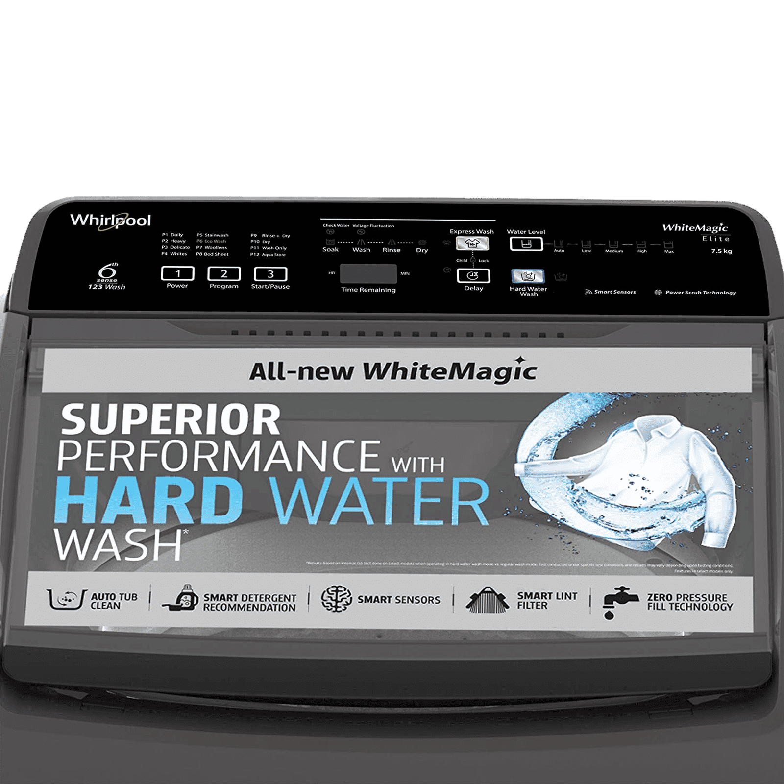 Whirlpool 7.5 kg 5 Star Fully Automatic Top Load Washing Machine (Whitemagic Elite, 31370, Lint Filter, Grey) Whirlpool 7.5 kg 5 Star Fully Automatic Top Load Washing Machine (Whitemagic Elite, 31370, Lint Filter, Grey)_11