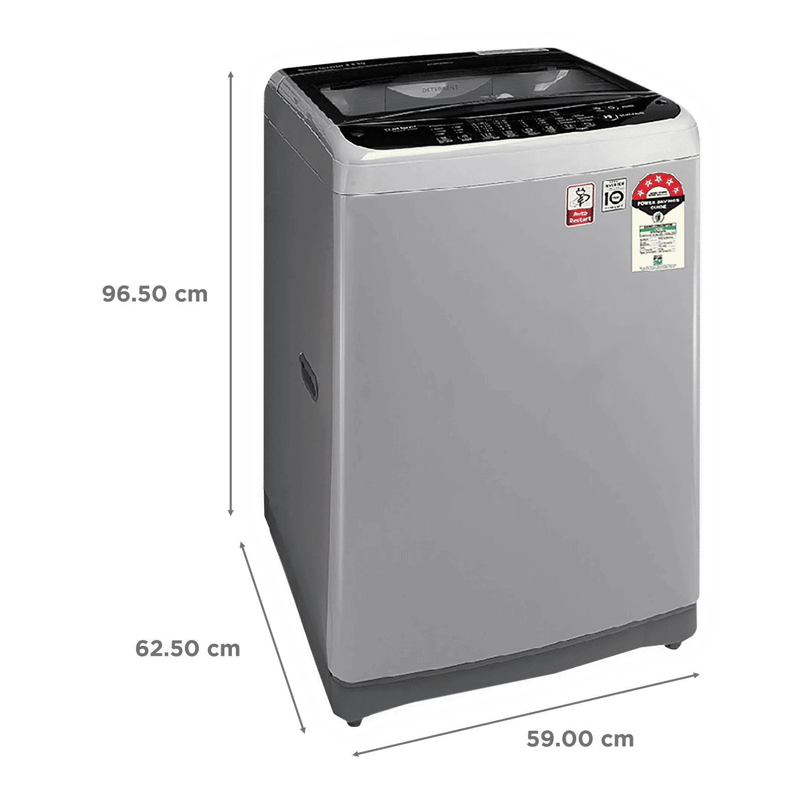 LG 9 kg 5 Star Inverter Fully Automatic Top Load Washing Machine (T90SJSF1Z.ASFQEIL, Smart Inverter Technology, Middle Free Silver)_3