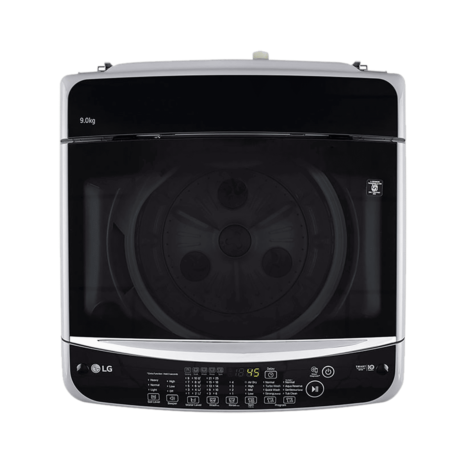 LG 9 kg 5 Star Inverter Fully Automatic Top Load Washing Machine (T90SJSF1Z.ASFQEIL, Smart Inverter Technology, Middle Free Silver)_4
