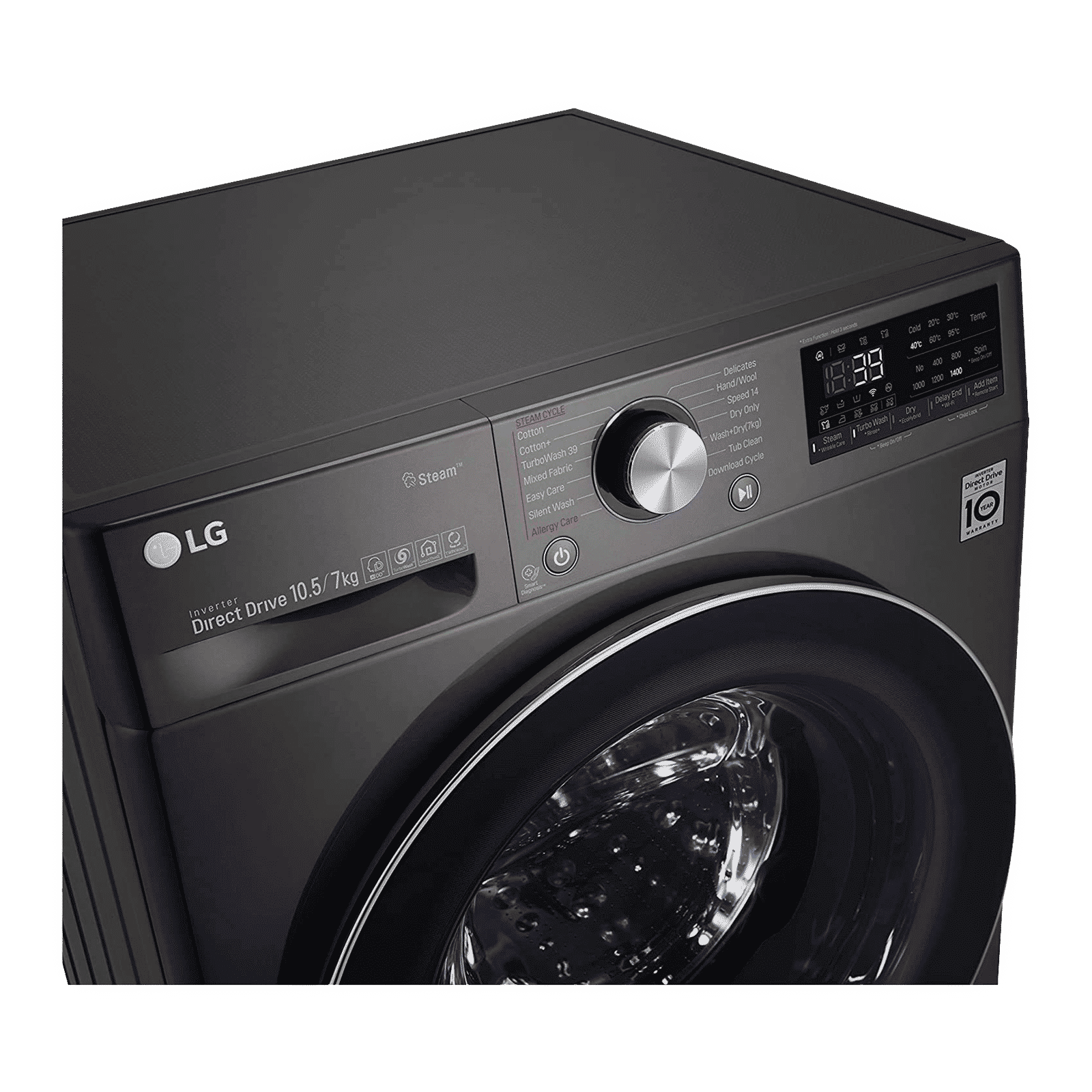 LG 10.5/7 kg 5 Star Inverter Fully Automatic Front Load Washer Dryer (FHD1057STB.ABLPEIL, In-Built Heater, Black VCM)_12