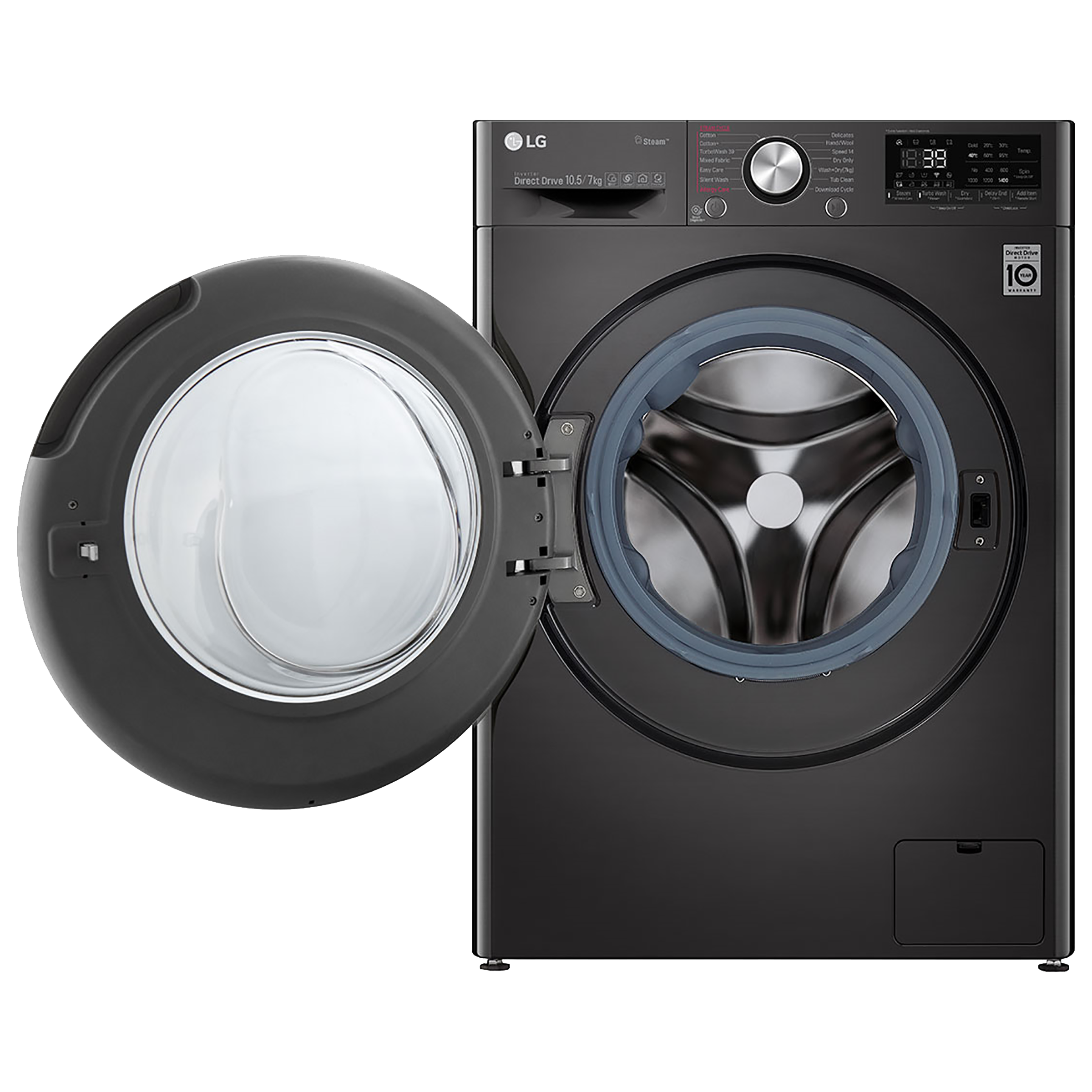 LG 10.5/7 kg 5 Star Inverter Fully Automatic Front Load Washer Dryer (FHD1057STB.ABLPEIL, In-Built Heater, Black VCM)_16