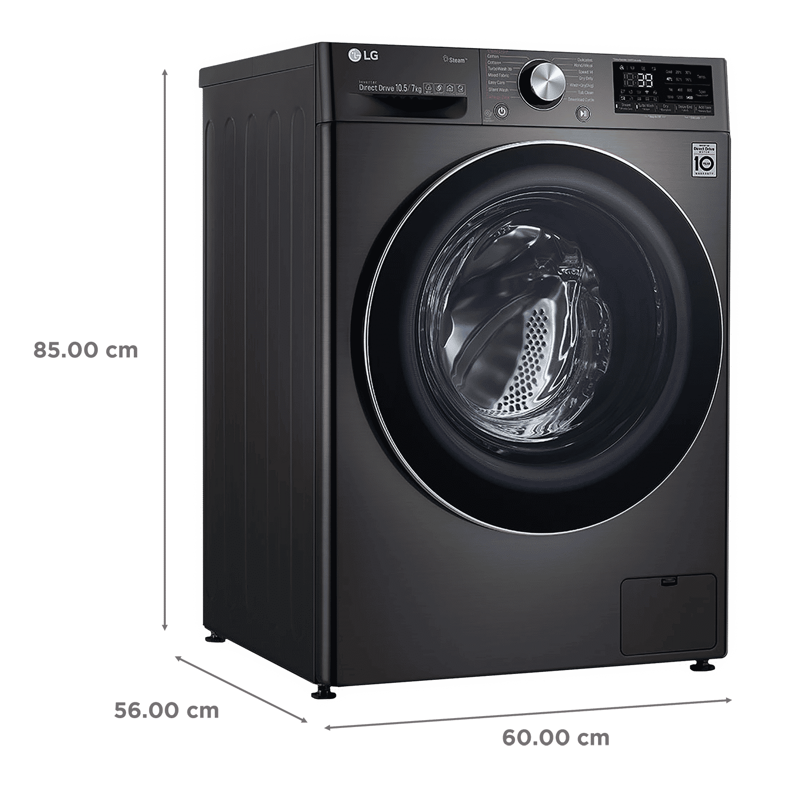 LG 10.5/7 kg 5 Star Inverter Fully Automatic Front Load Washer Dryer (FHD1057STB.ABLPEIL, In-Built Heater, Black VCM)_3
