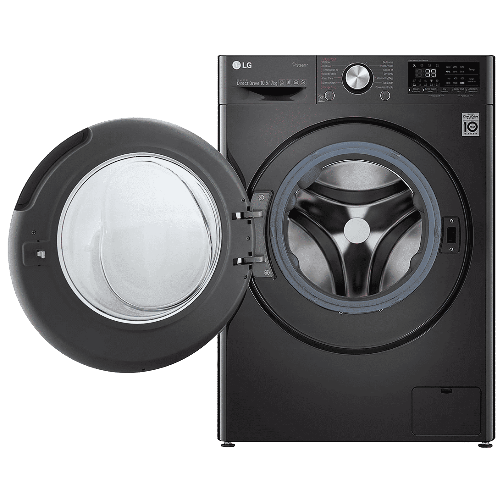 LG 10.5/7 kg 5 Star Inverter Fully Automatic Front Load Washer Dryer (FHD1057STB.ABLPEIL, In-Built Heater, Black VCM)_7