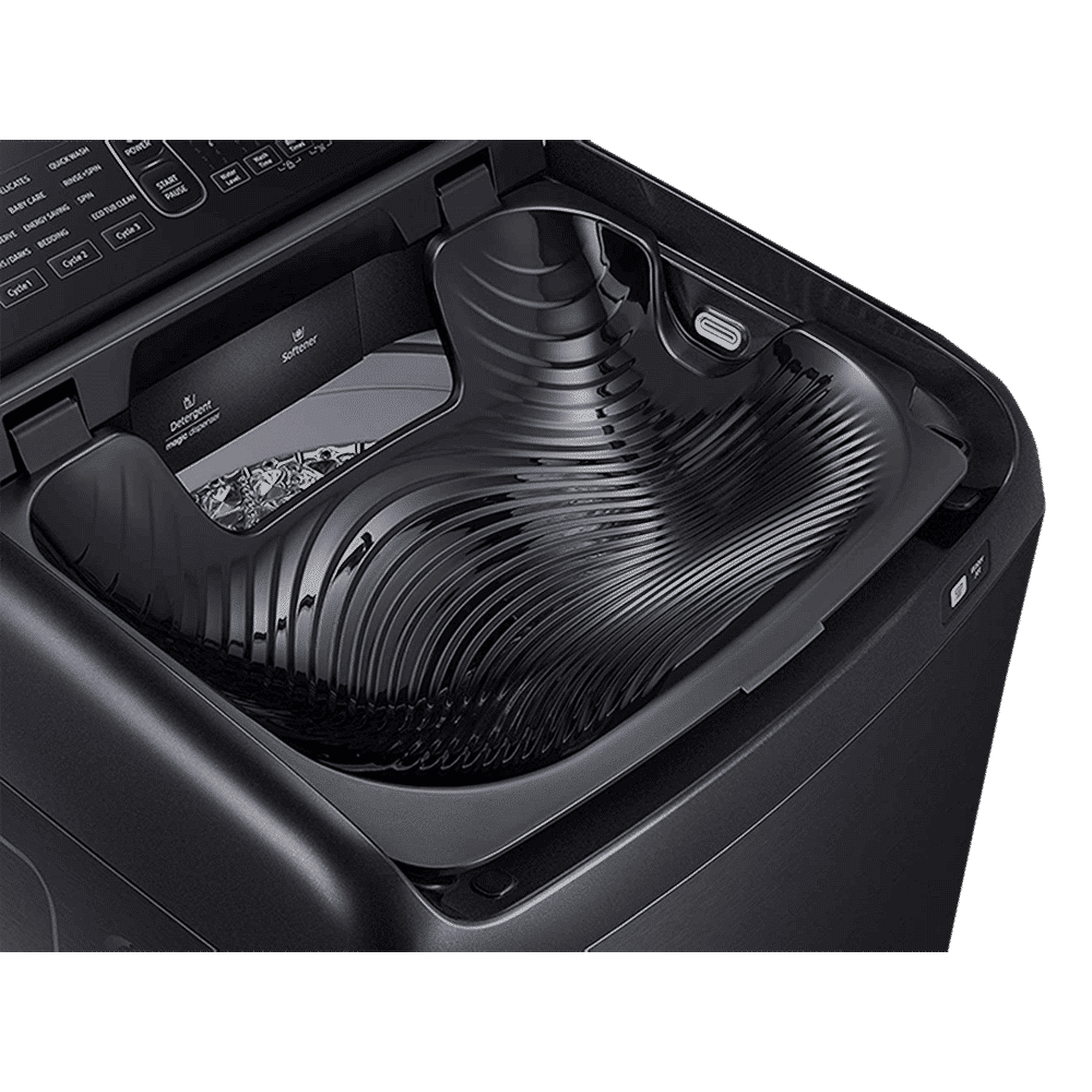 SAMSUNG 16 kg 5 Star Inverter Fully Automatic Top Load Washing Machine (WA16N6781CV/TL, Magic Filter, Black)_8