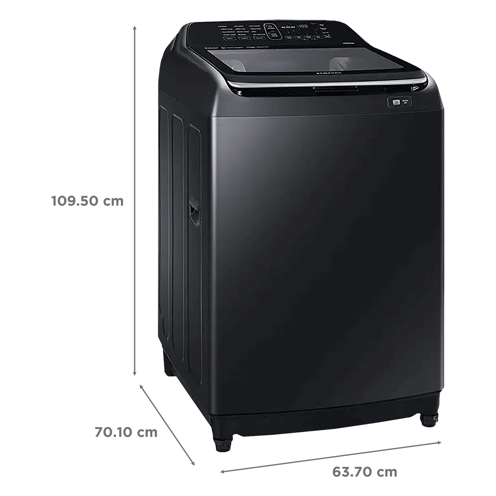 SAMSUNG 16 kg 5 Star Inverter Fully Automatic Top Load Washing Machine (WA16N6781CV/TL, Magic Filter, Black)_3