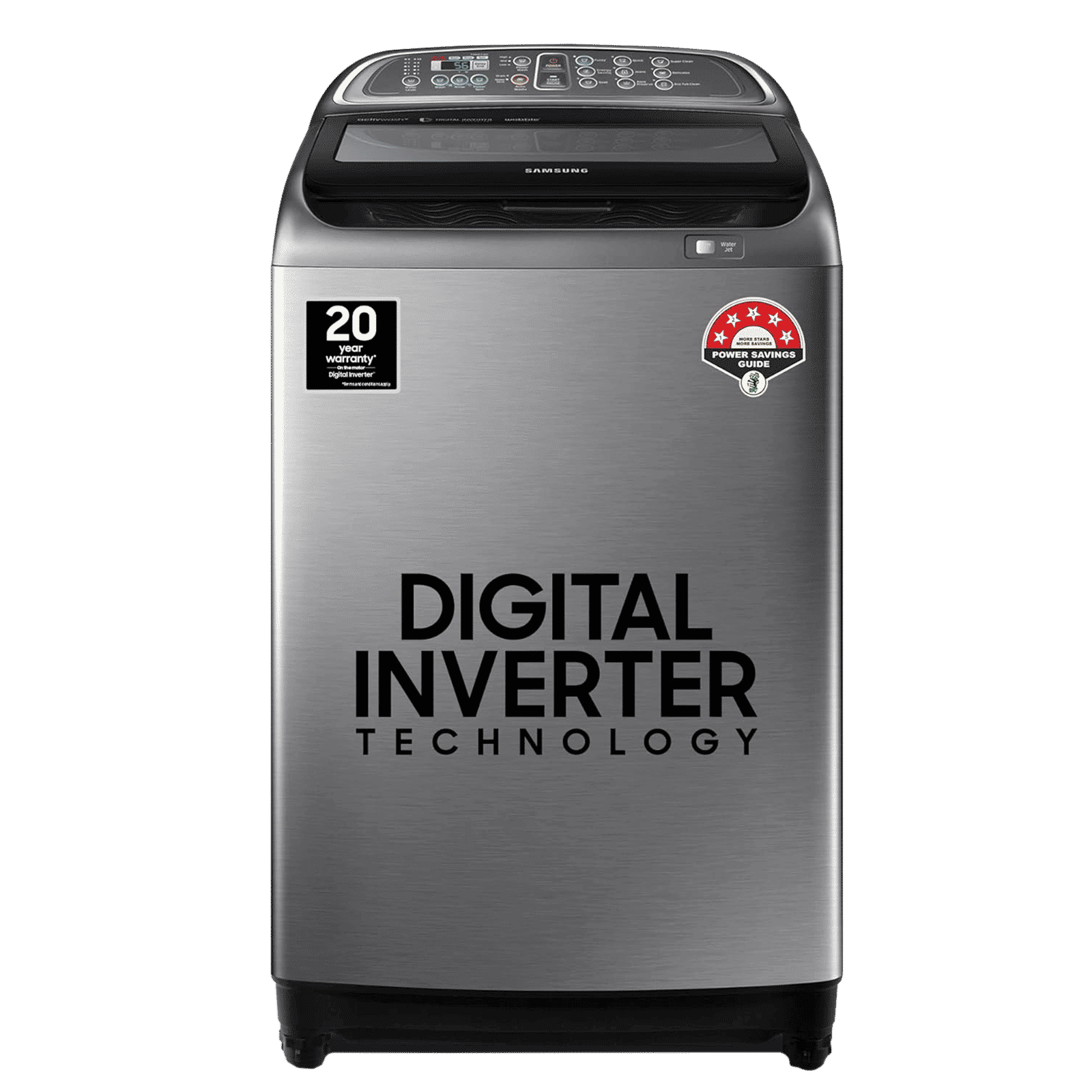 SAMSUNG 11 kg 5 Star Inverter Fully Automatic Top Load Washing Machine (WA11J5751SP/TL, Magic Filter, Inox Grey)_1