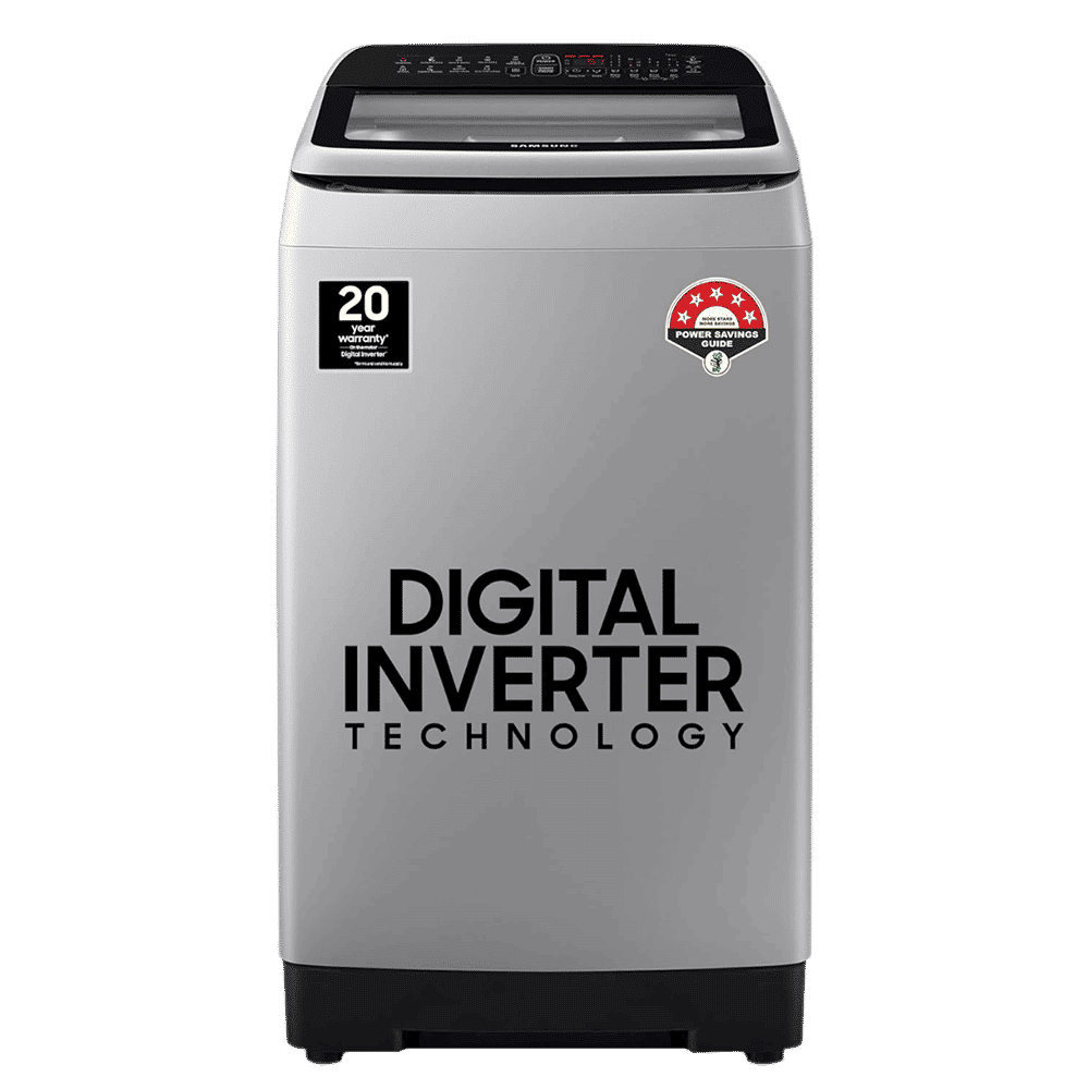 SAMSUNG 7 kg 5 Star Inverter Fully Automatic Top Load Washing Machine (WA70N4261SS/TL, Magic Filter, Imperial Silver)_1