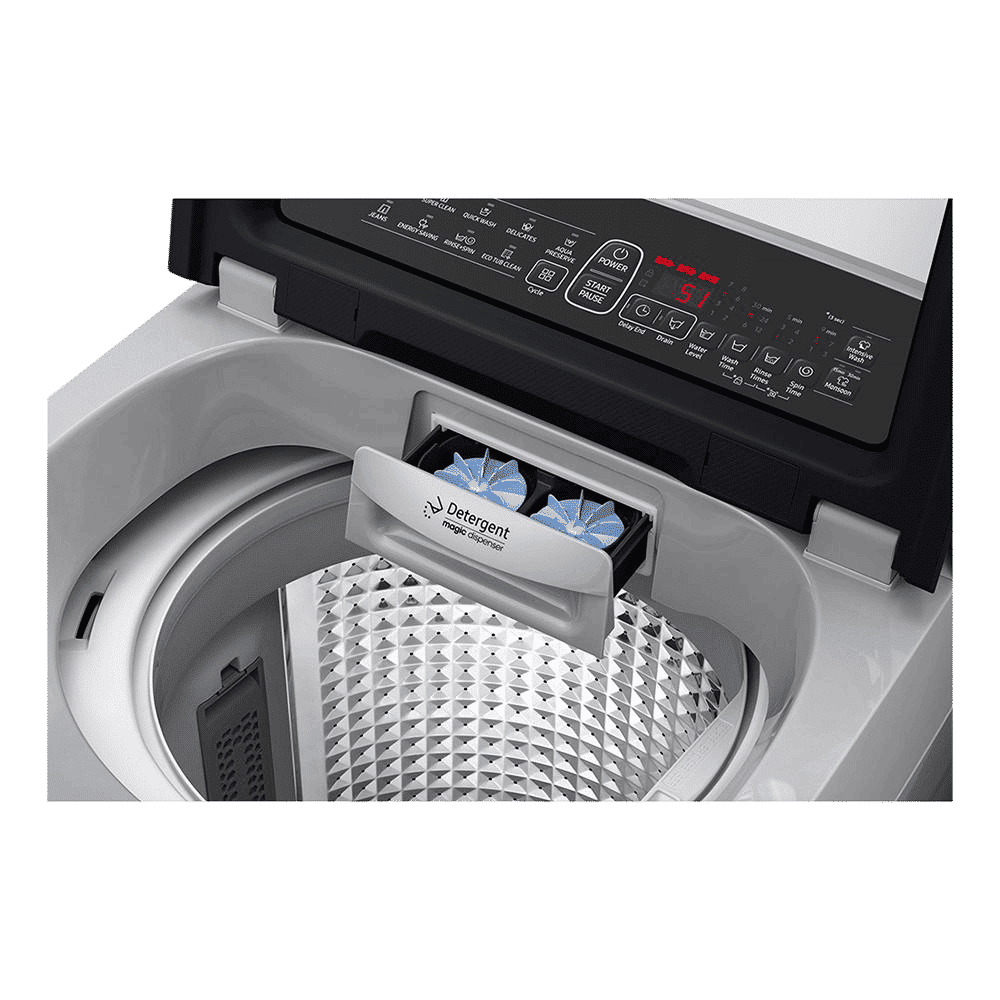 SAMSUNG 7 kg 5 Star Inverter Fully Automatic Top Load Washing Machine (WA70N4261SS/TL, Magic Filter, Imperial Silver)_11