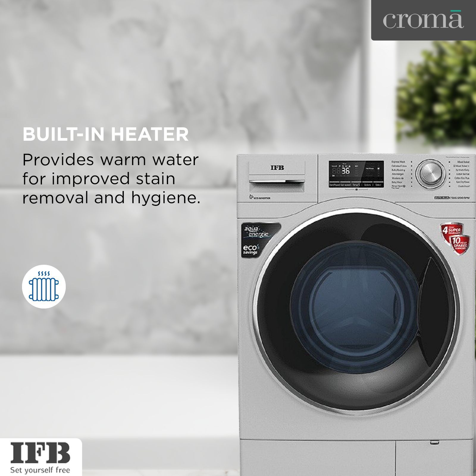 IFB 7.5 kg 5 Star Inverter Fully Automatic Front Load Washing Machine (Elite Plus SX ID, Swirl Wash Technology, Silver)_5