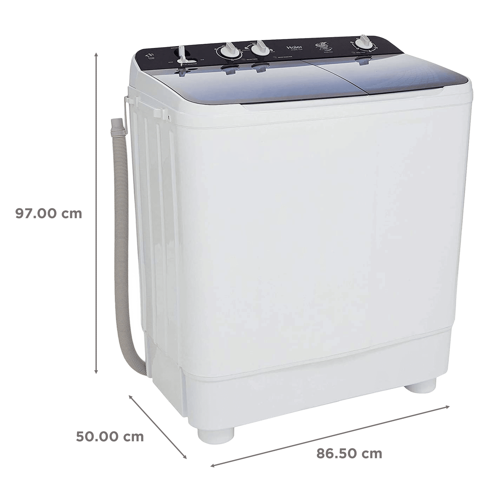 Haier 9 kg Semi Automatic Washing Machine with 4D Magic Filter (HTW90-1159, White/Blue)_3