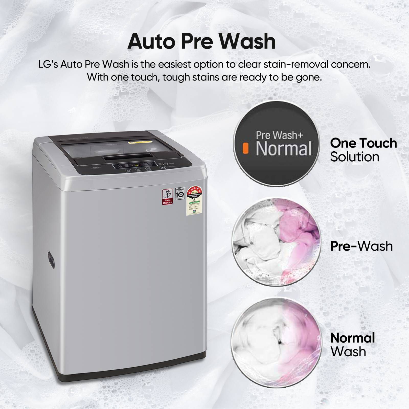 LG 6 kg 5 Star Inverter Fully Automatic Top Load Washing Machine (T65SKSF4Z.ASFQEIL, Turbo Drum, Middle Free Silver)_14
