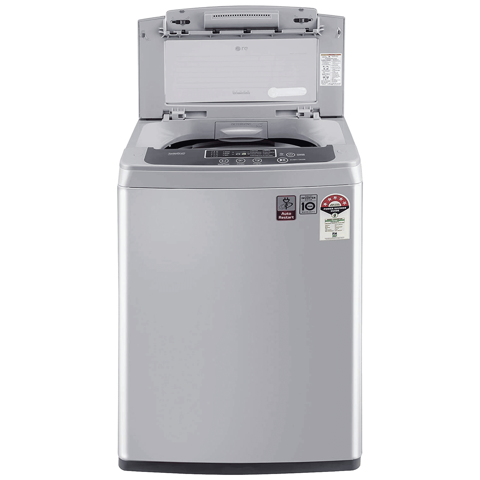 LG 6 kg 5 Star Inverter Fully Automatic Top Load Washing Machine (T65SKSF4Z.ASFQEIL, Turbo Drum, Middle Free Silver)_7