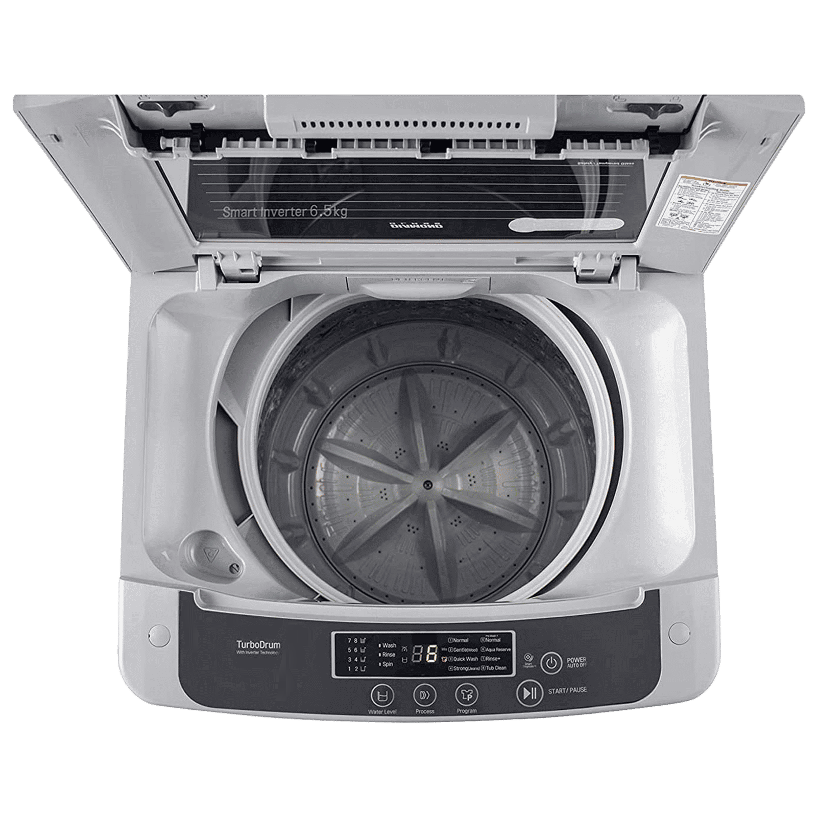 LG 6 kg 5 Star Inverter Fully Automatic Top Load Washing Machine (T65SKSF4Z.ASFQEIL, Turbo Drum, Middle Free Silver)_9