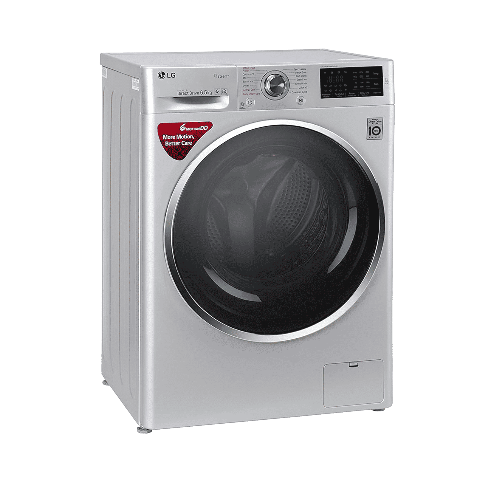 LG 6.5 kg 5 Star Inverter Fully Automatic Front Load Washing Machine (FHT1265ZNL.ALSQEIL, In-Built Heater, Luxury Silver)_3