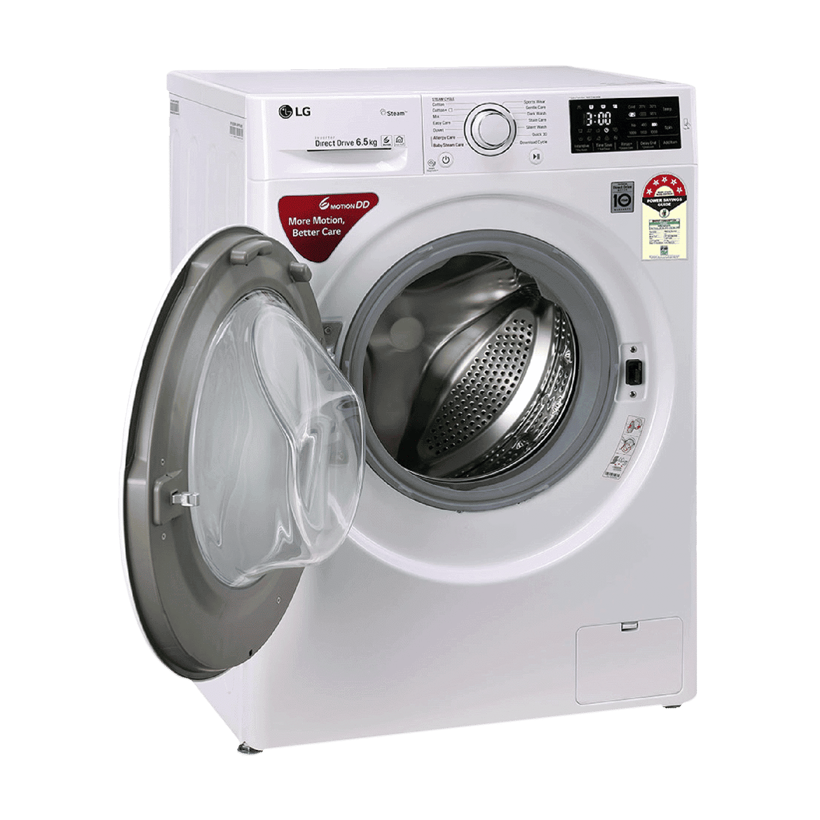 LG 6.5 kg 5 Star Inverter Fully Automatic Front Load Washing Machine (FHT1265ZNW.ABWQEIL, In-Built Heater, Blue White)_7