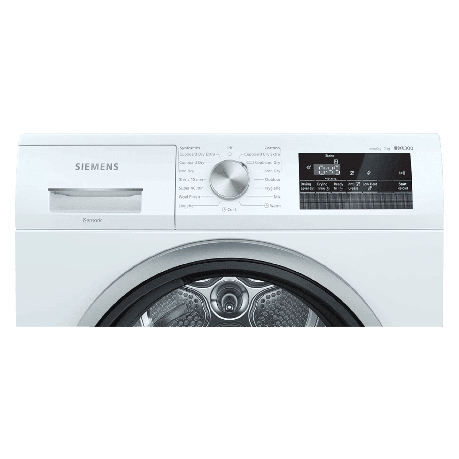 SIEMENS 7 kg Fully Automatic Front Load Dryer (WT46N203IN, Galvalume Drum, White) SIEMENS 7 kg Fully Automatic Front Load Dryer (WT46N203IN, Galvalume Drum, White)_4