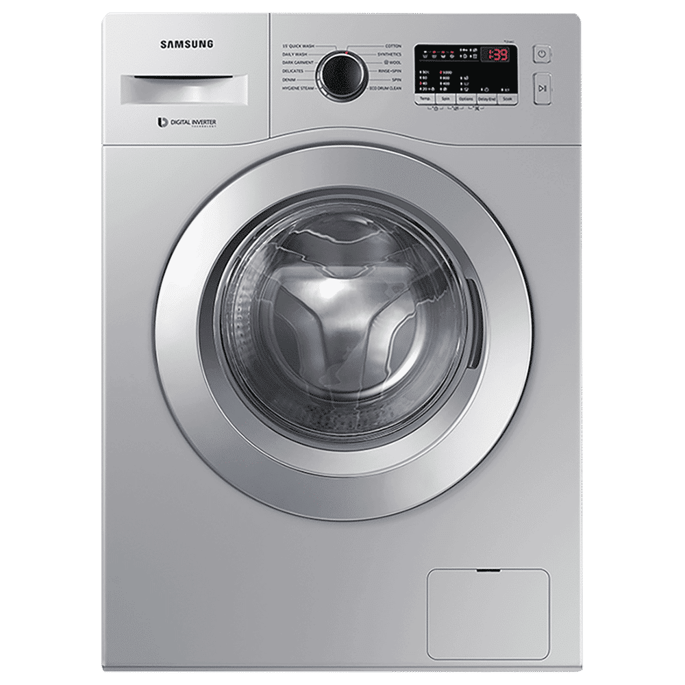 SAMSUNG 6.5 kg 5 Star Fully Automatic Front Load Washing Machine (12 Wash Programs, WW66R20GKSS/TL, Silver)_1