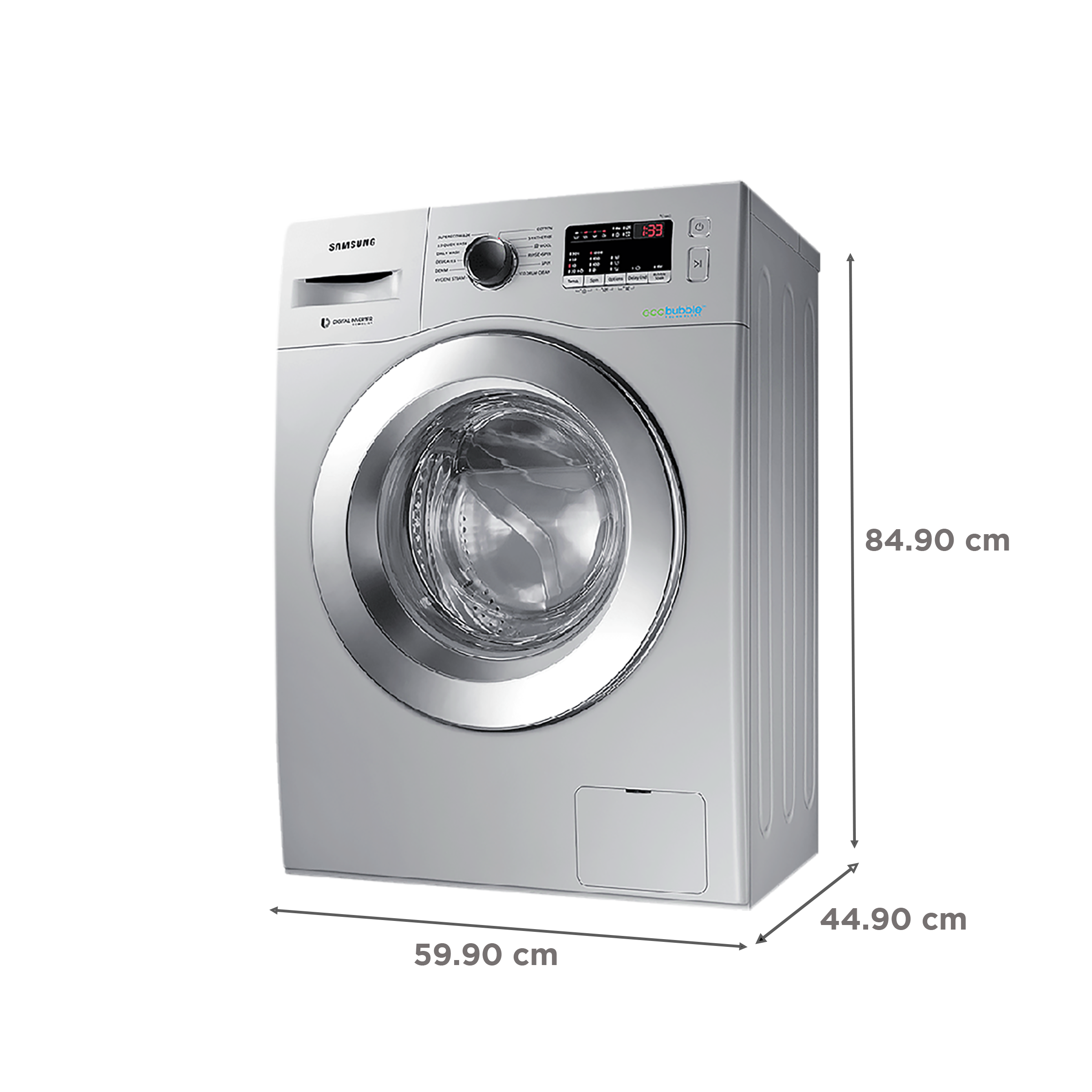 SAMSUNG 6.5 kg 5 Star Fully Automatic Front Load Washing Machine (12 Wash Programs, WW66R20GKSS/TL, Silver)_3