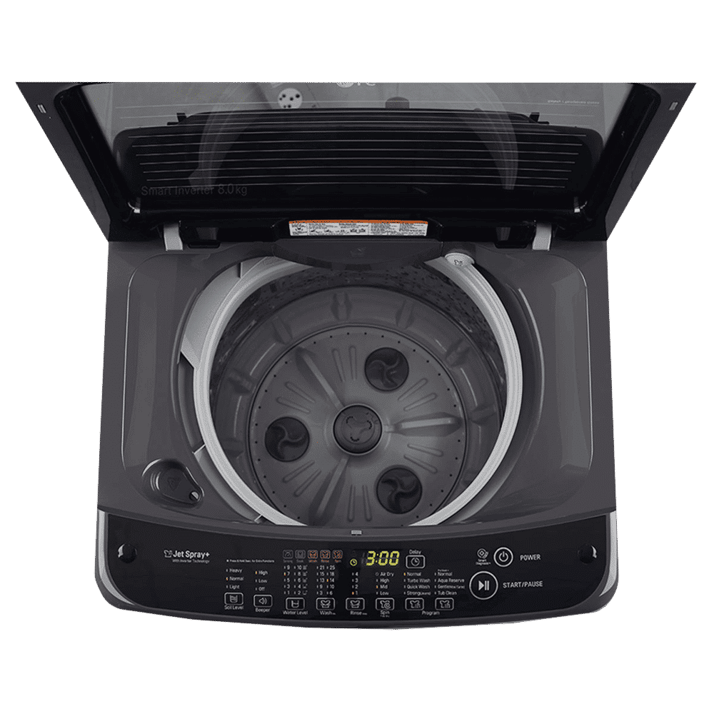 LG 8 kg 5 Star Inverter Fully Automatic Top Load Washing Machine (T80SJMB1Z.ABMQEIL, Smart Inverter Technology, Middle Black)_7