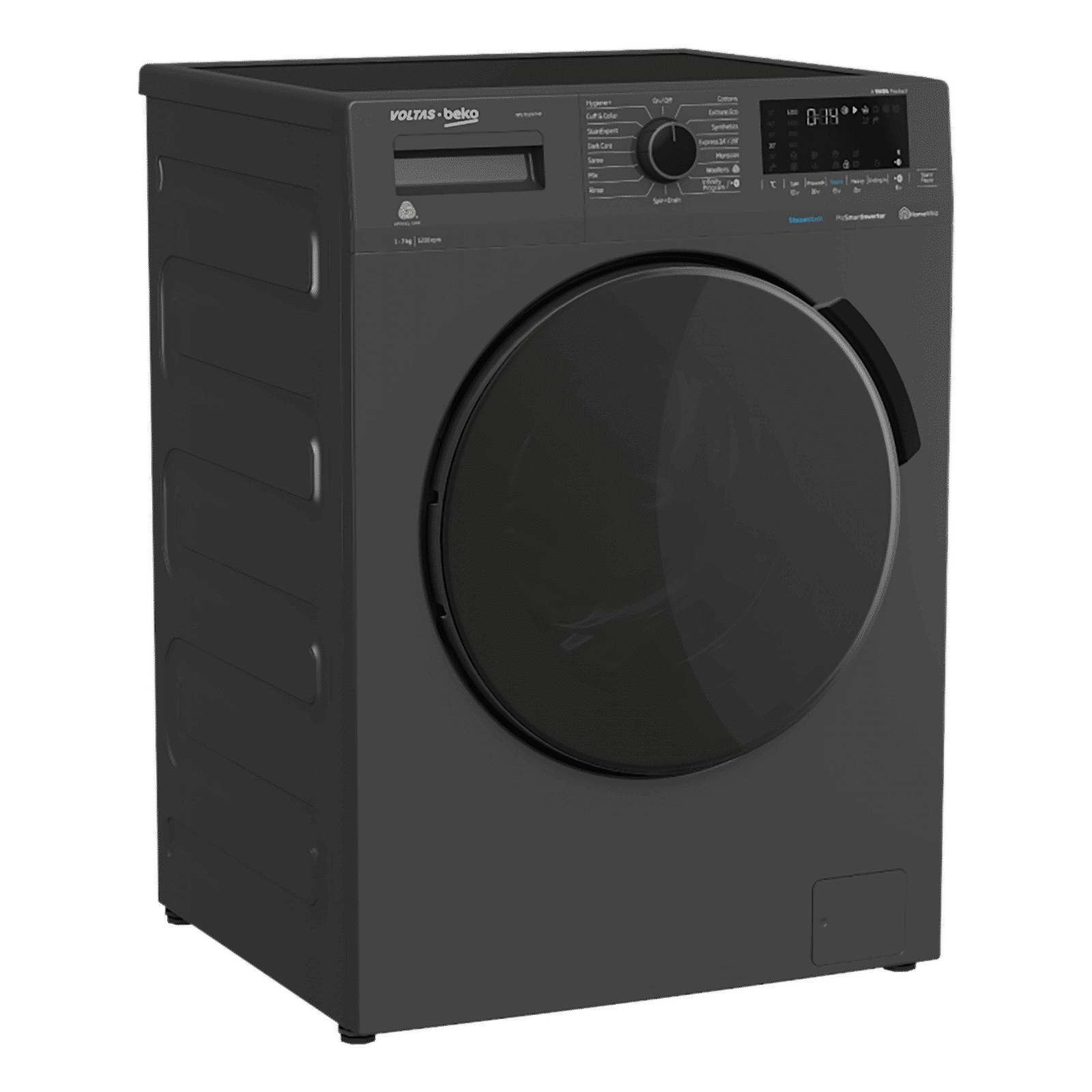 VOLTAS beko 7 kg 5 Star Inverter Fully Automatic Front Load Washing Machine (WFL7012VTMP, Steam Wash Technology, Anthracite) VOLTAS beko 7 kg 5 Star Inverter Fully Automatic Front Load Washing Machine (WFL7012VTMP, Steam Wash Technology, Anthracite)_4