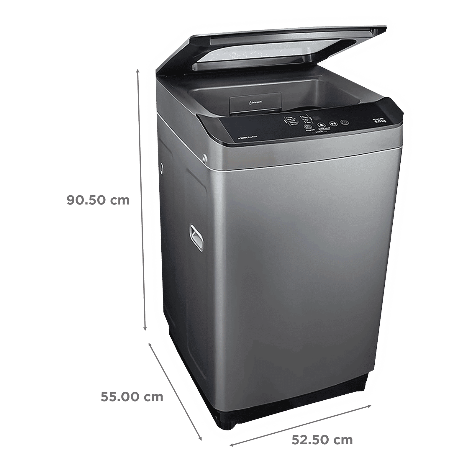 VOLTAS beko 7 kg 5 Star Fully Automatic Top Load Washing Machine (WTL70UPGC, IPX4 Control Panel, Grey)_3