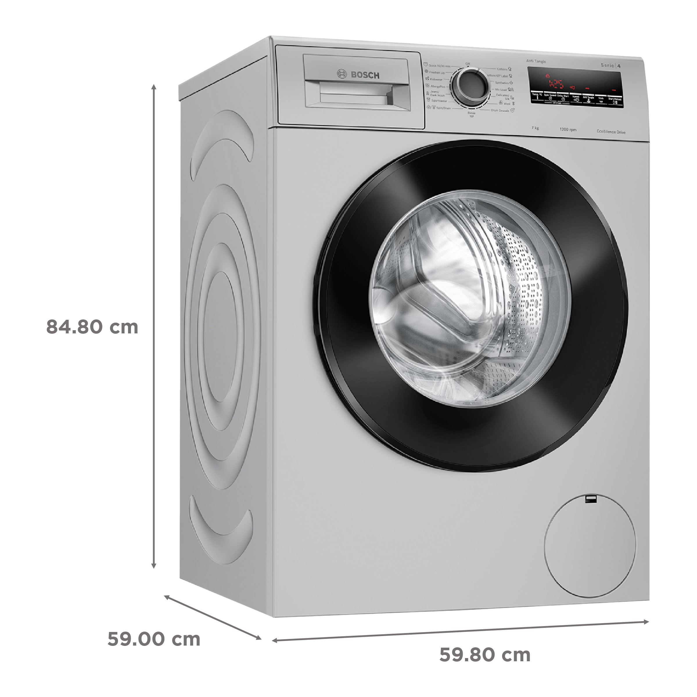 BOSCH 7 kg 5 Star Inverter Fully Automatic Front Load Washing Machine (Series 4, WAJ24262IN, Anti-Vibration Side Panel, Platinum Silver)_3