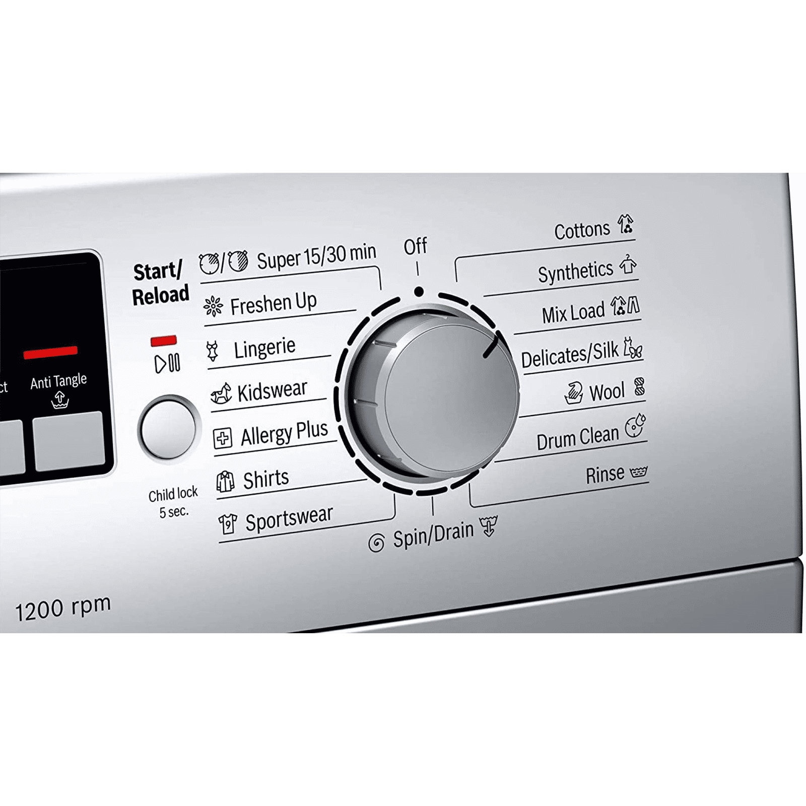 BOSCH 7 kg 5 Star Inverter Fully Automatic Front Load Washing Machine (Serie 4, WAJ2446SIN, EcoSilence Drive, Platinum Silver)_7