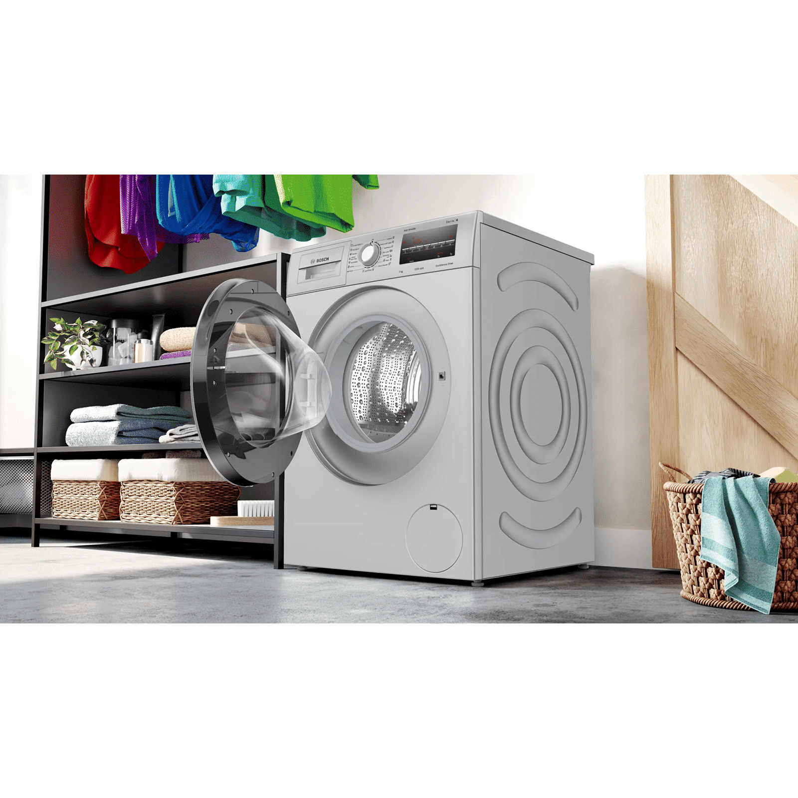 BOSCH 7 kg 5 Star Inverter Fully Automatic Front Load Washing Machine (Serie 4, WAJ2446SIN, EcoSilence Drive, Platinum Silver)_8