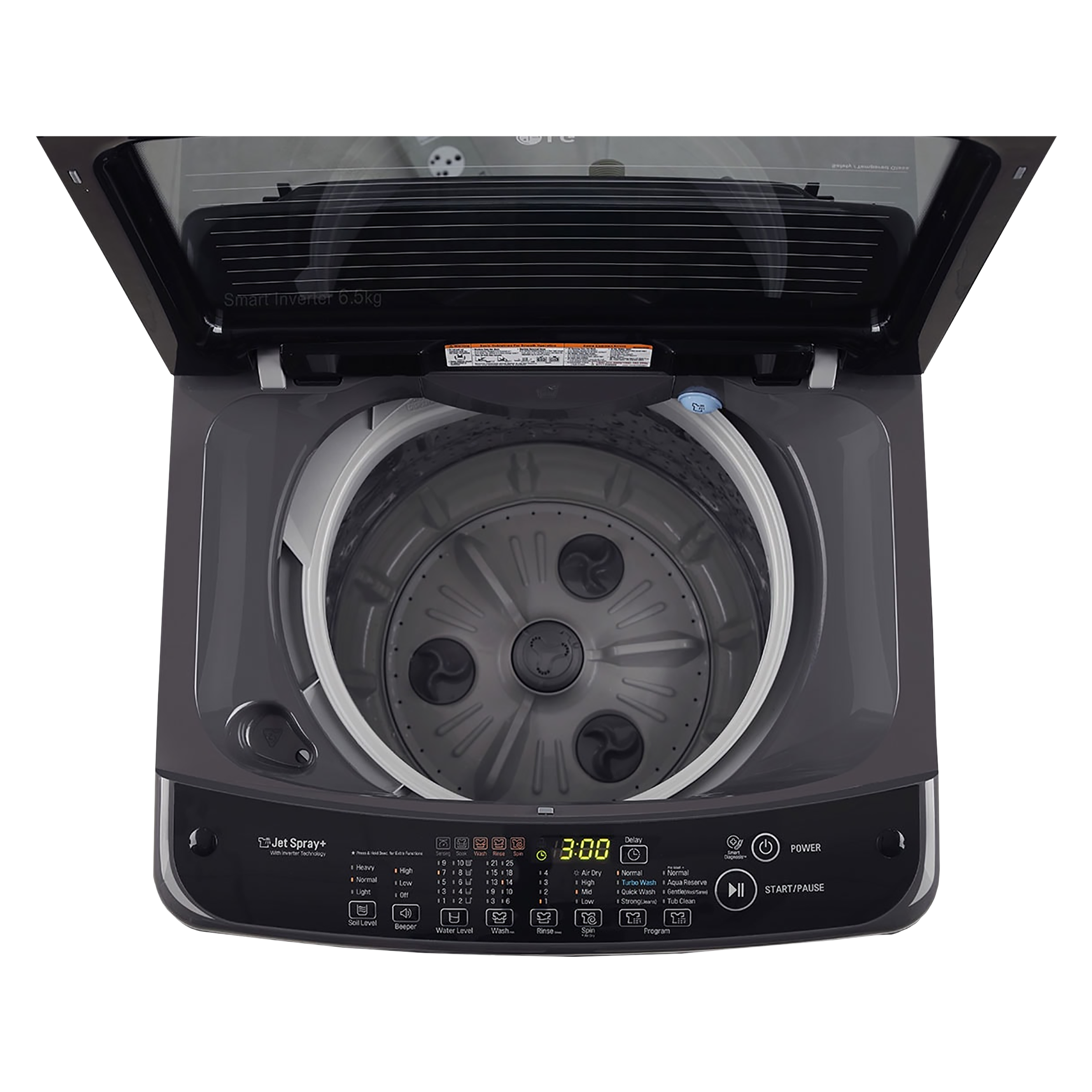 LG 6.5 kg 5 Star Inverter Fully Automatic Top Load Washing Machine (T65SJMB1Z.ABMQEIL, Smart Inverter Technology, Middle Black)_12