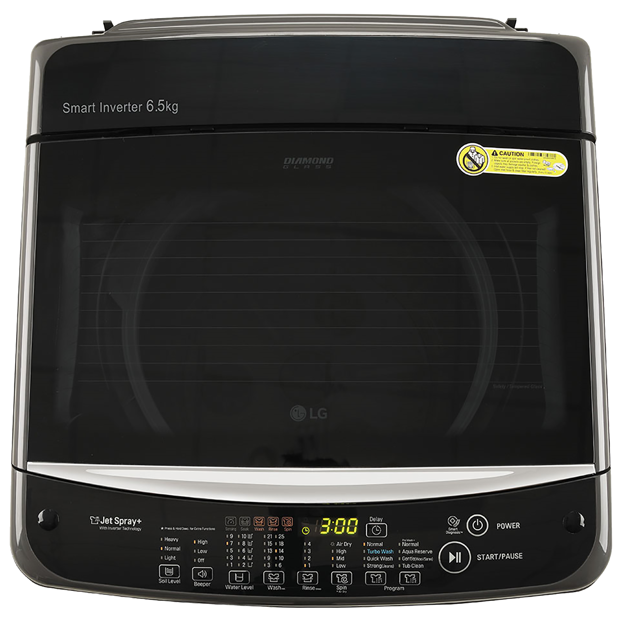 LG 6.5 kg 5 Star Inverter Fully Automatic Top Load Washing Machine (T65SJMB1Z.ABMQEIL, Smart Inverter Technology, Middle Black)_4