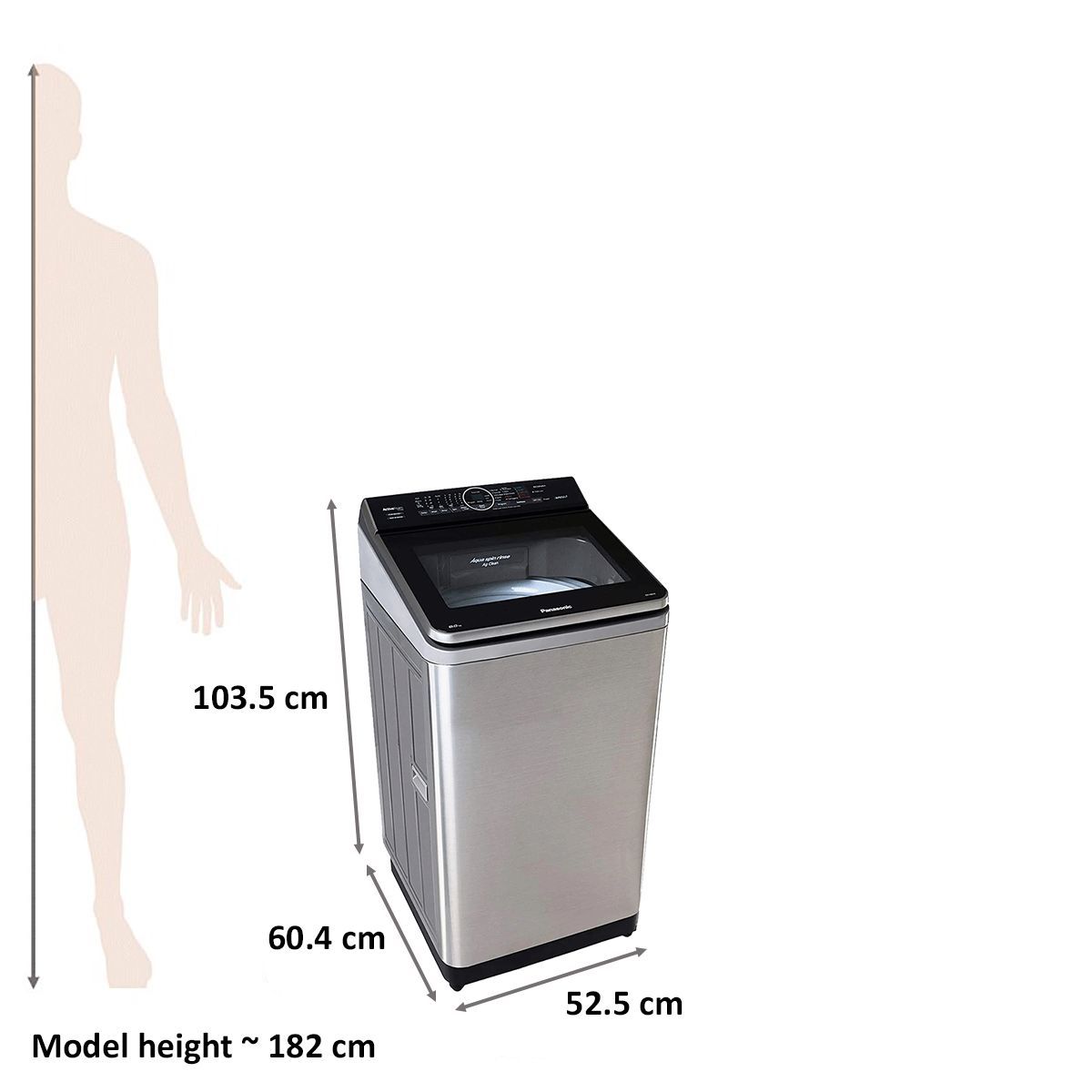 Panasonic 8 kg 5 Star Fully Automatic Top Load Washing Machine (NA-F80V9SRB, Lint Filter, Stainless Steel)_2