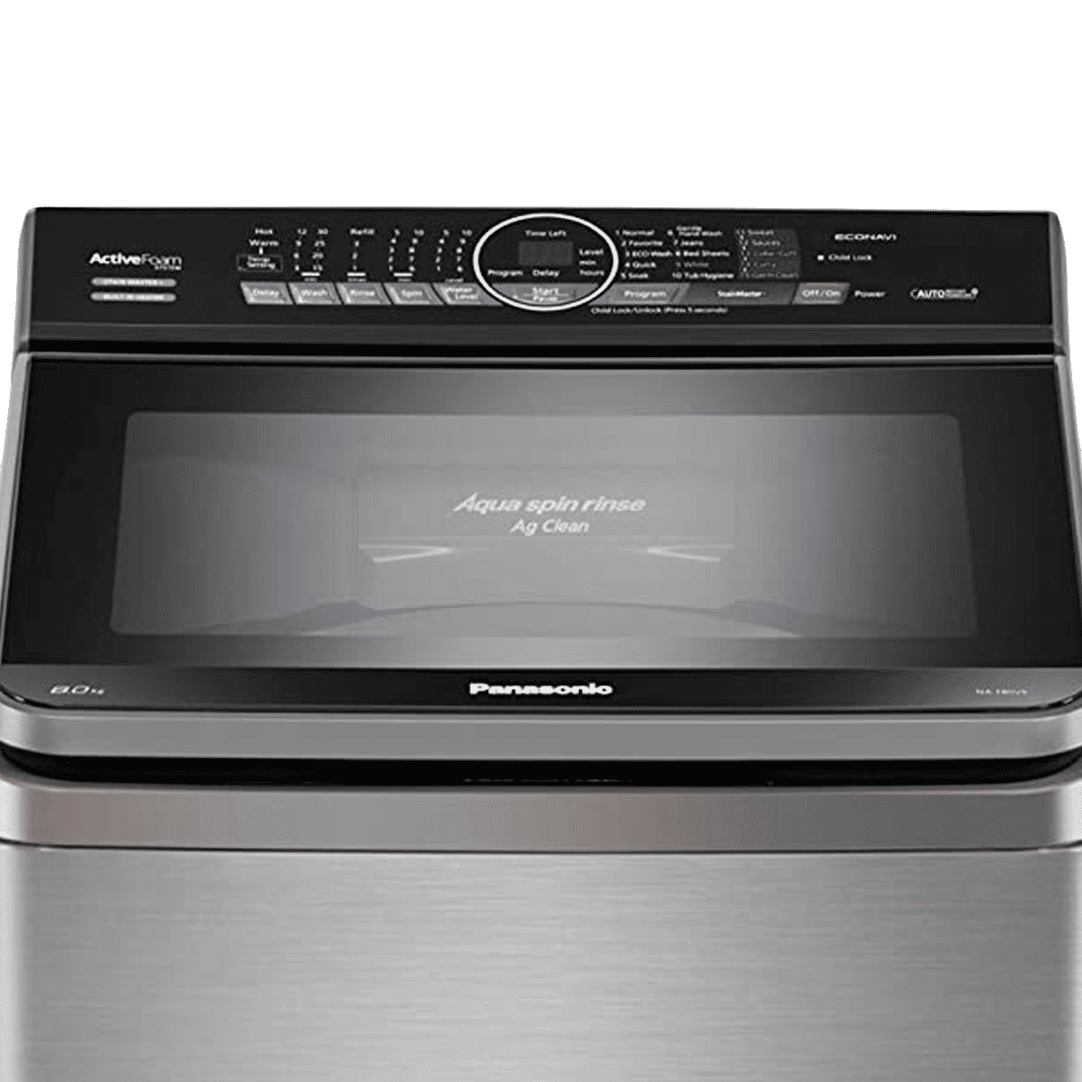 Panasonic 8 kg 5 Star Fully Automatic Top Load Washing Machine (NA-F80V9SRB, Lint Filter, Stainless Steel)_6