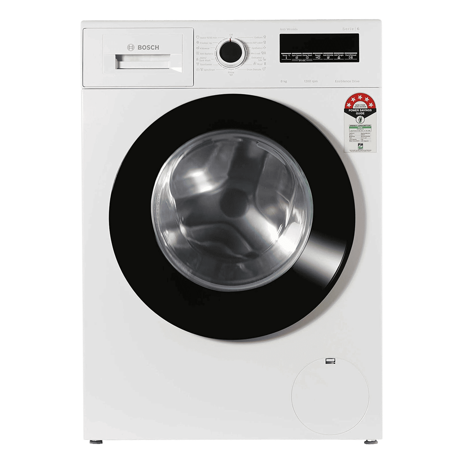 BOSCH 8 kg 5 Star Fully Automatic Front Load Washing Machine (Series 6, WAJ24267IN, Anti Wrinkle Function, White) BOSCH 8 kg 5 Star Fully Automatic Front Load Washing Machine (Series 6, WAJ24267IN, Anti Wrinkle Function, White)_1