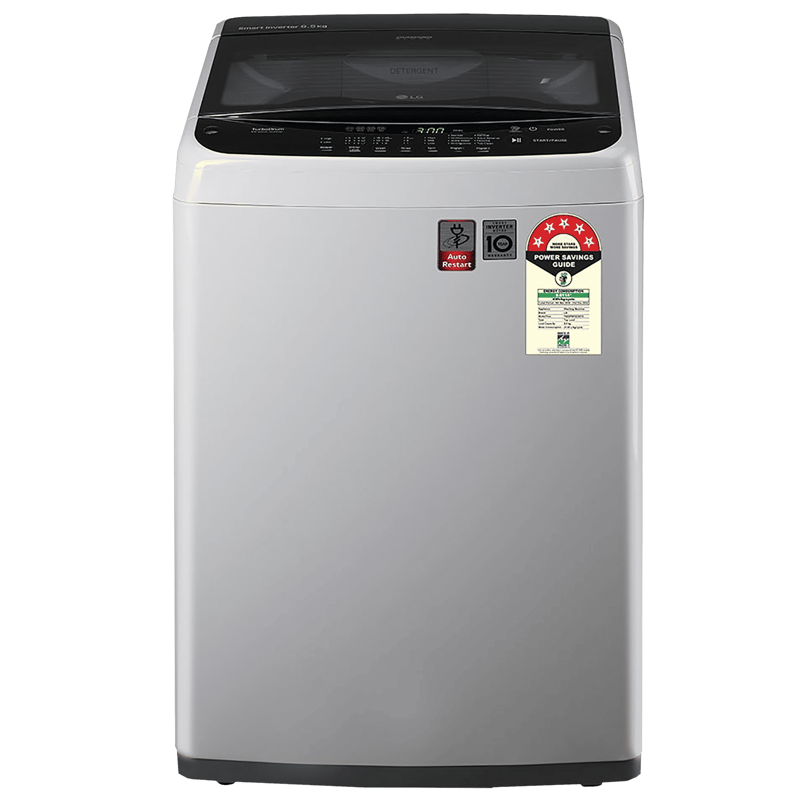 LG 6.5 kg 5 Star Inverter Fully Automatic Top Load Washing Machine (T65SPSF2Z.ASFQEIL, Smart Inverter Technology, Middle Free Silver) LG 6.5 kg 5 Star Inverter Fully Automatic Top Load Washing Machine (T65SPSF2Z.ASFQEIL, Smart Inverter Technology, Middle Free Silver)_1