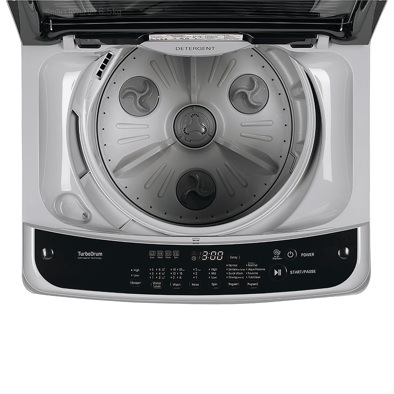 LG 6.5 kg 5 Star Inverter Fully Automatic Top Load Washing Machine (T65SPSF2Z.ASFQEIL, Smart Inverter Technology, Middle Free Silver) LG 6.5 kg 5 Star Inverter Fully Automatic Top Load Washing Machine (T65SPSF2Z.ASFQEIL, Smart Inverter Technology, Middle Free Silver)_8
