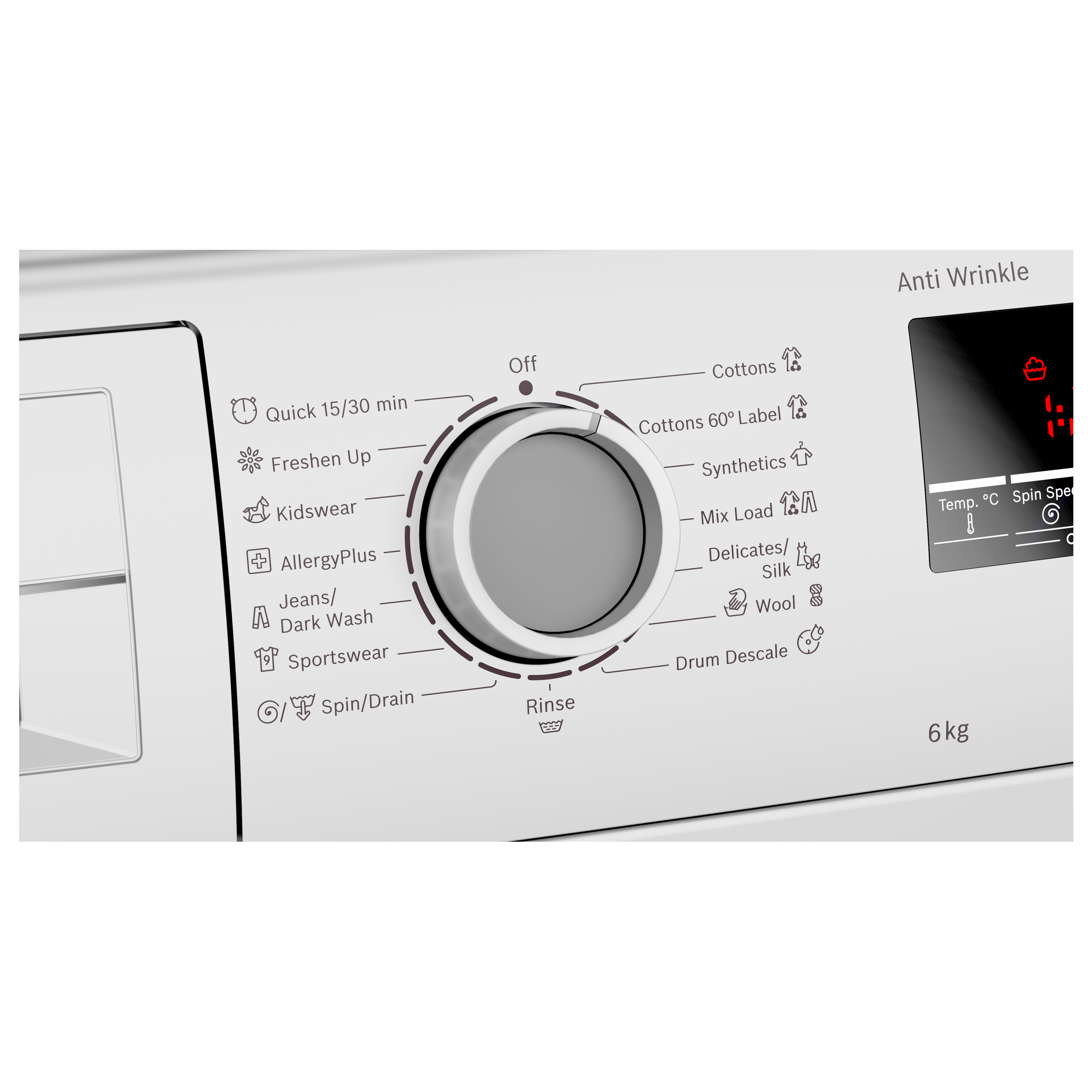 BOSCH 6 kg 5 Star Fully Automatic Front Load Washing Machine (Series 4, WLJ2026WIN, Anti Wrinkle Function, White)_9