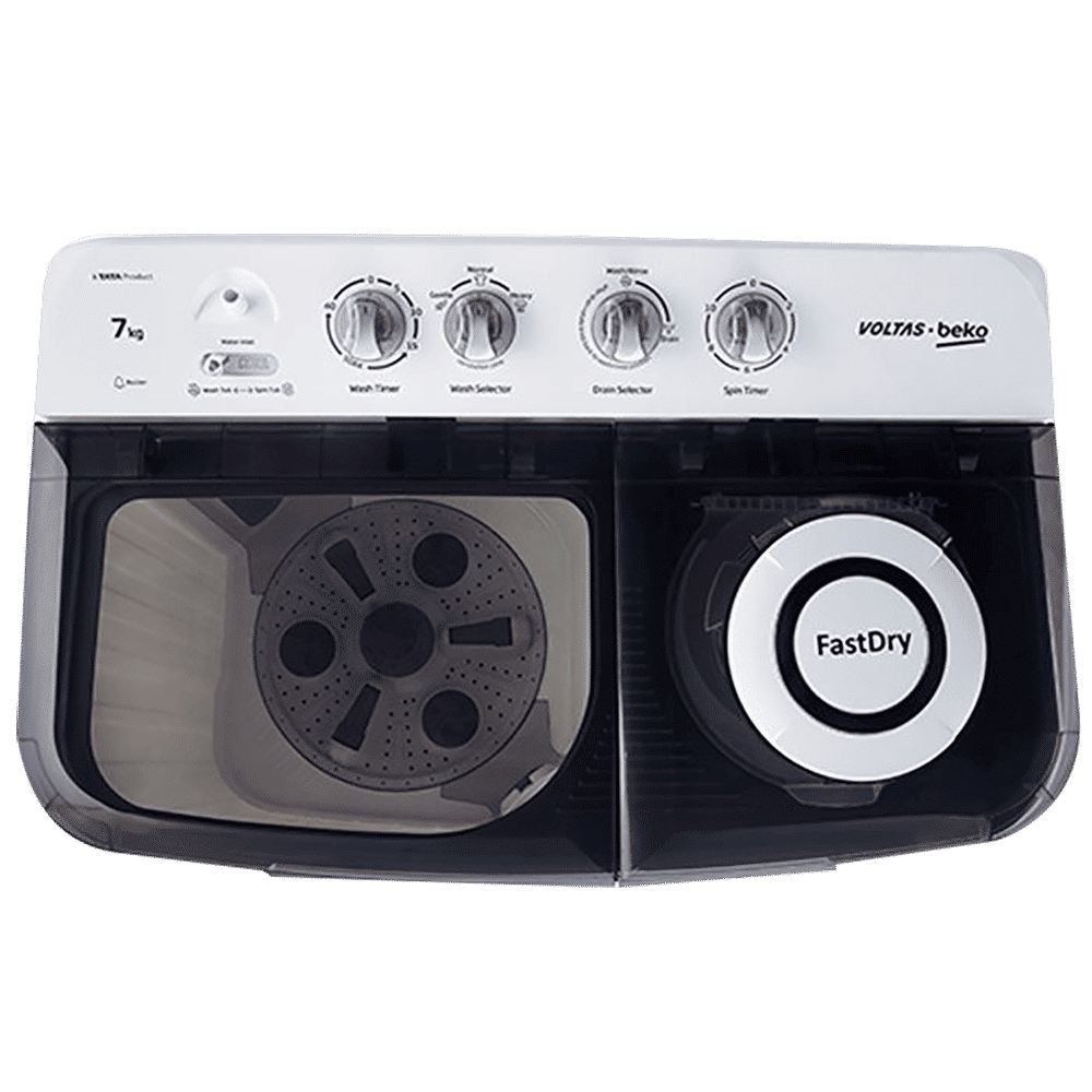 VOLTAS beko 7.5 kg 5 Star Semi Automatic Washing Machine with IPX4 Control Panel (WTT75DGRT, Grey) VOLTAS beko 7.5 kg 5 Star Semi Automatic Washing Machine with IPX4 Control Panel (WTT75DGRT, Grey)_4