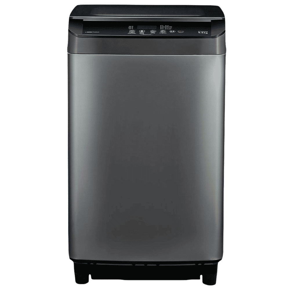 VOLTAS beko 8 kg 5 Star Fully Automatic Top Load Washing Machine (WTL80UPGB, IPX4 Control Panel, Grey)_1