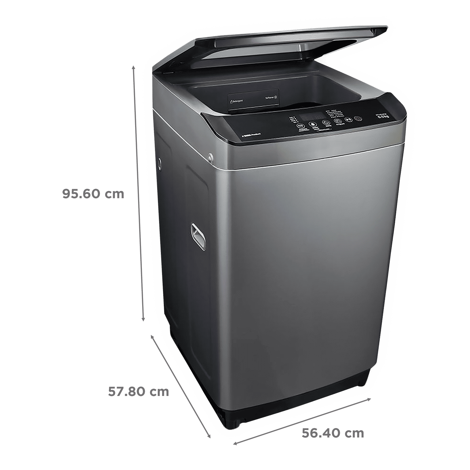 VOLTAS beko 8 kg 5 Star Fully Automatic Top Load Washing Machine (WTL80UPGB, IPX4 Control Panel, Grey)_3